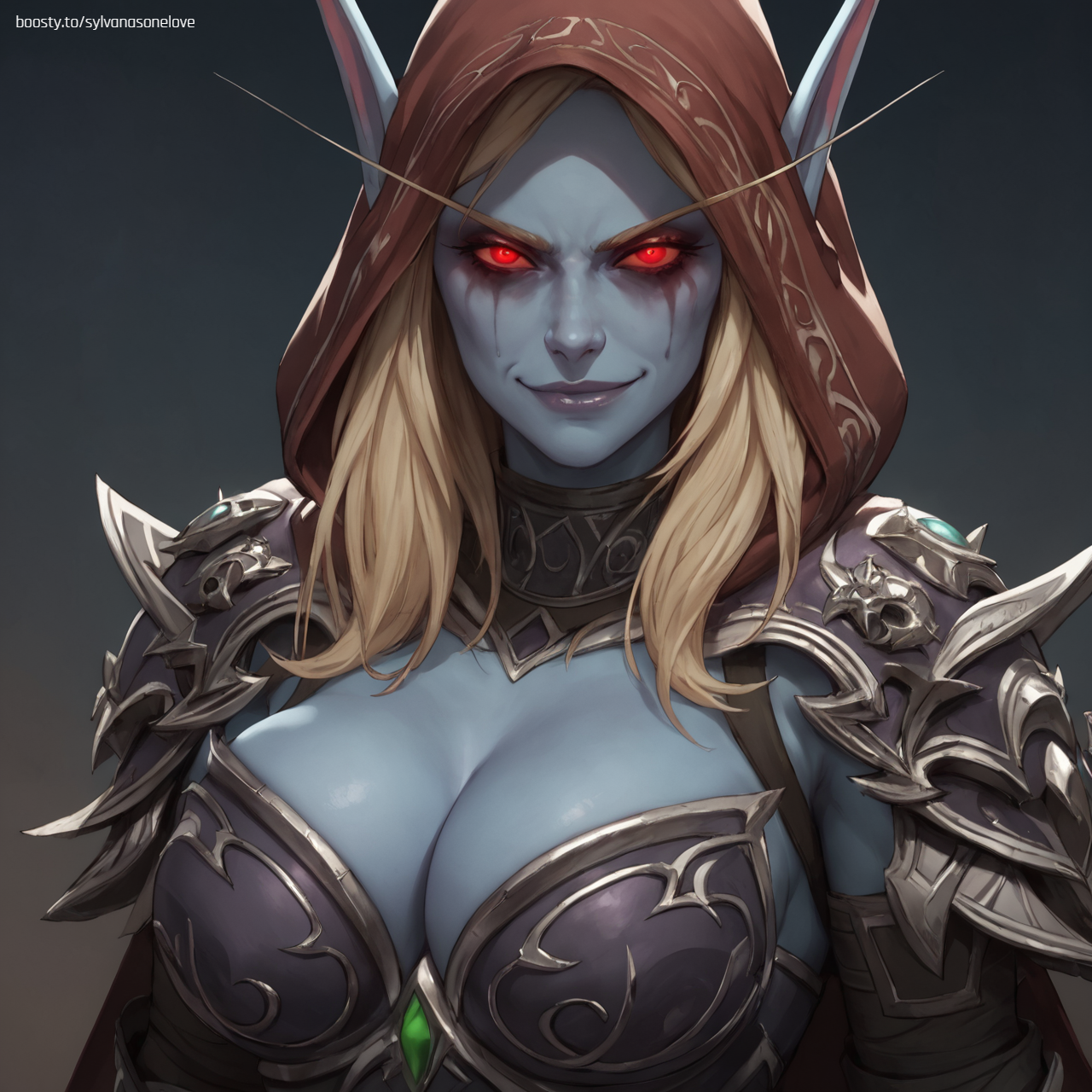 Sylvanas Windrunner - My, Sylvanas Windrunner, Computer games, World of warcraft, Elves, Neural network art, Game art, Warcraft, Blizzard, Longpost