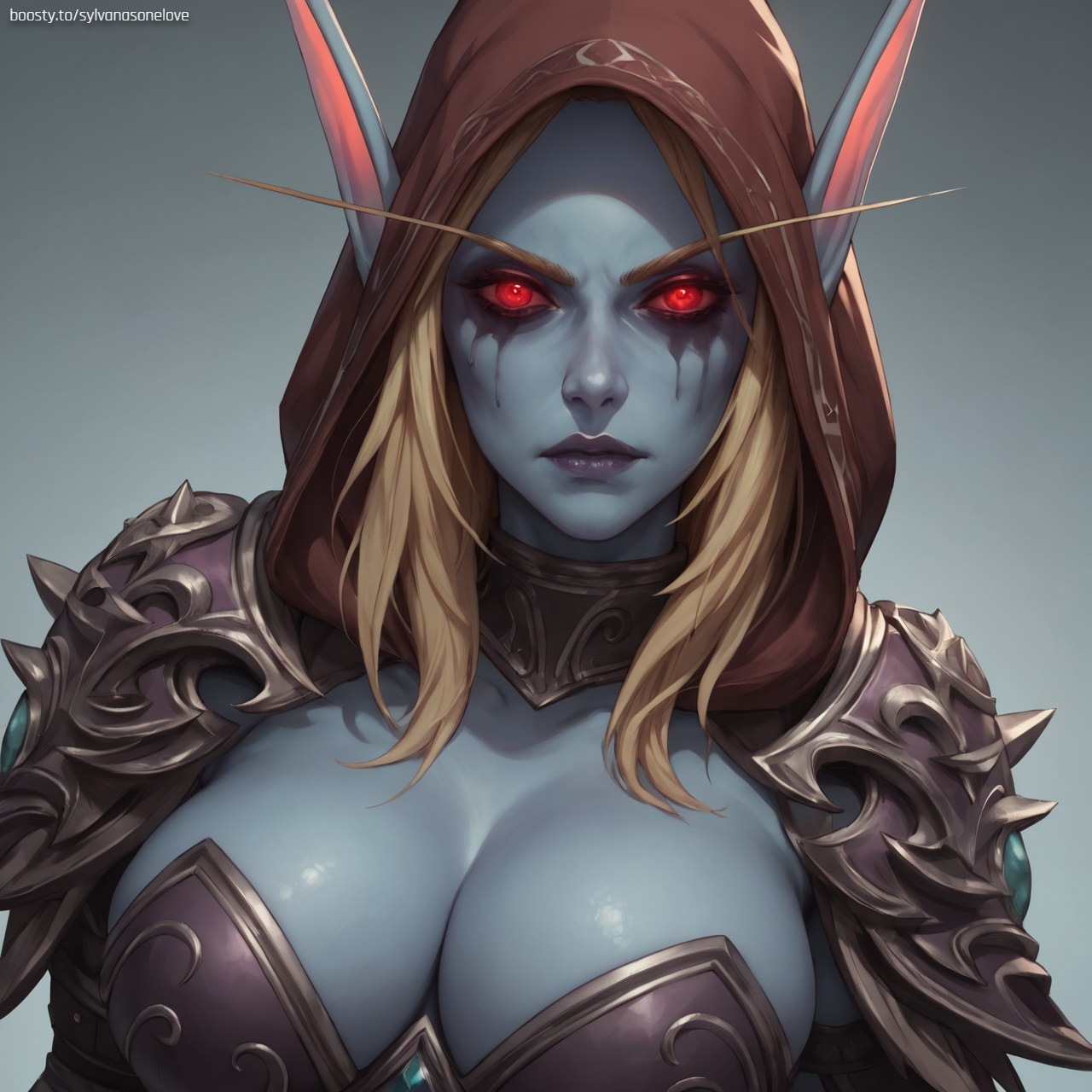 Sylvanas Windrunner - My, Sylvanas Windrunner, Computer games, World of warcraft, Elves, Neural network art, Game art, Warcraft, Blizzard, Longpost