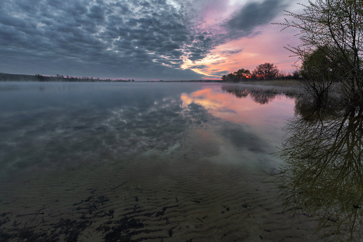 Dawn surface - My, Rostov region, dawn, Landscape, The photo