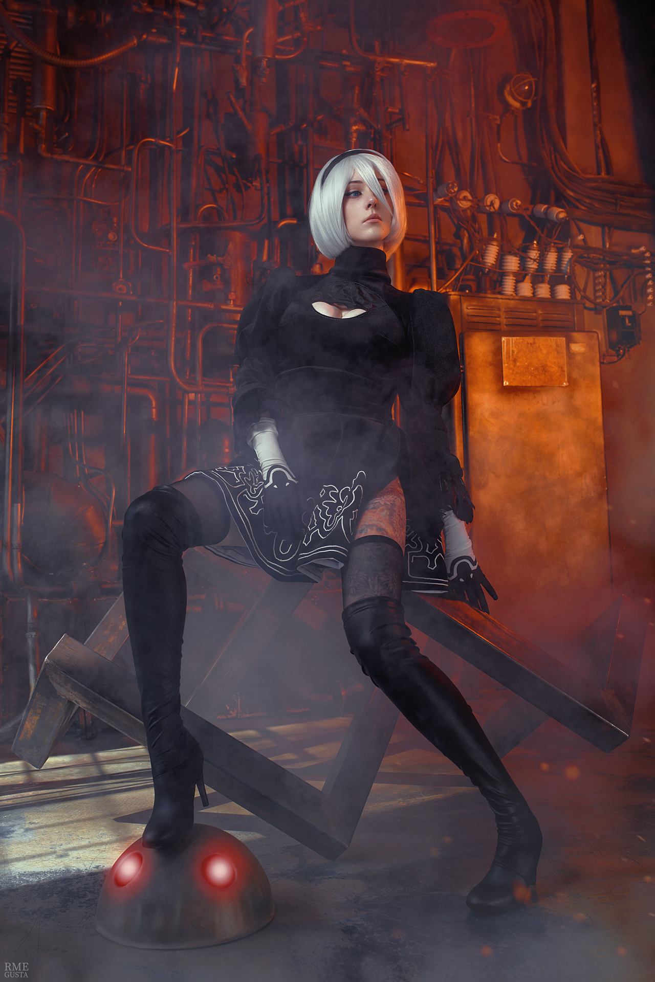 Cosplay 2B | NieR: Automata - My, Cosplay, Fashion model, Girl with tattoo, Yorha unit No 2 type B, NIER Automata, NIER, The photo, Cosplayers, Longpost