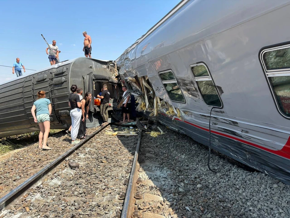 The Kazan-Adler train crash on July 29, more than 30 people were hospitalized...KAMAZ driver - Aslanbek... - Negative, Media and press, Violation of traffic rules, Driver, Traffic rules, DPS, Incident, Longpost