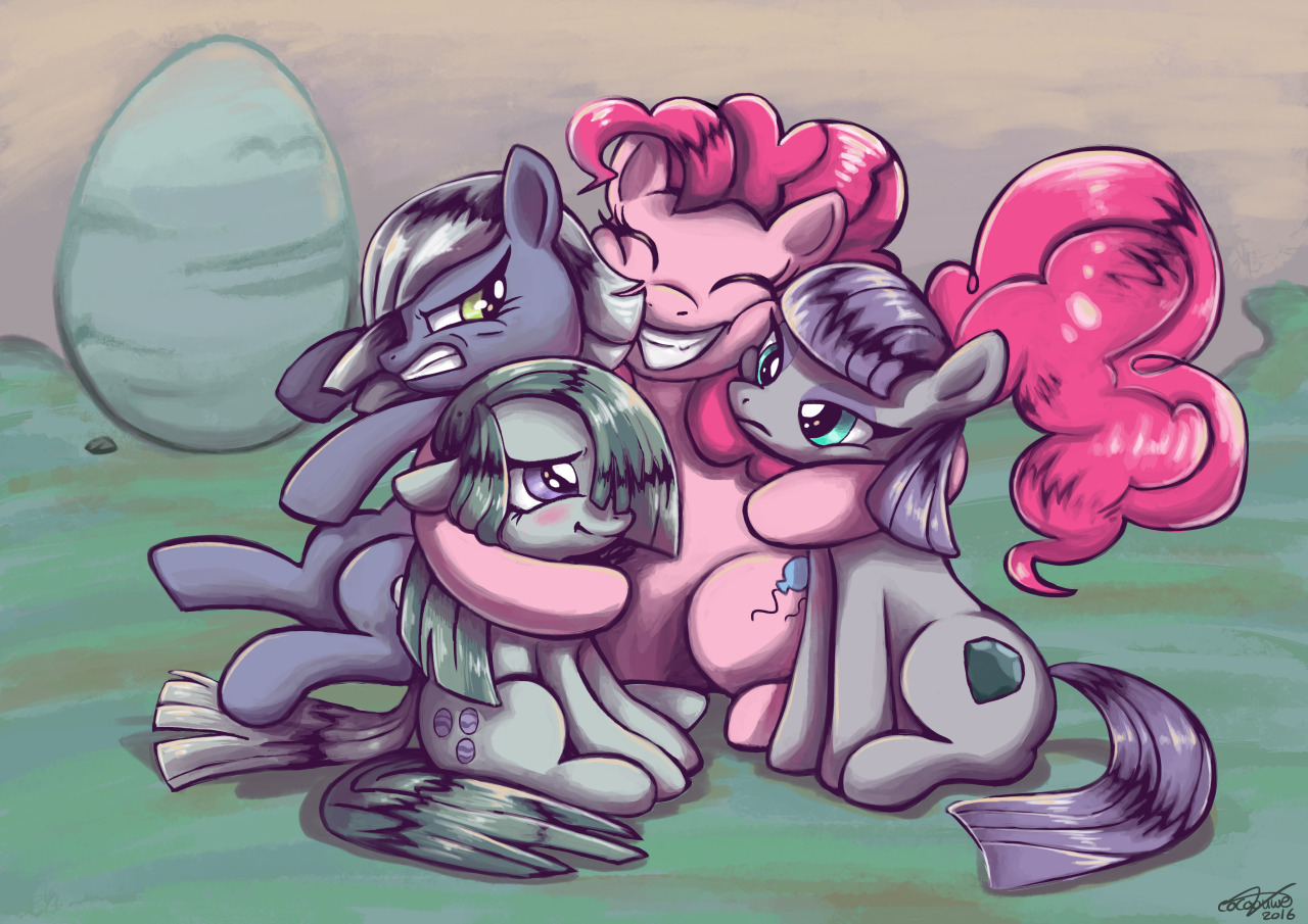 Stone Sisters - My little pony, Pinkie pie, Maud pie, Marble pie, Limestone Pie