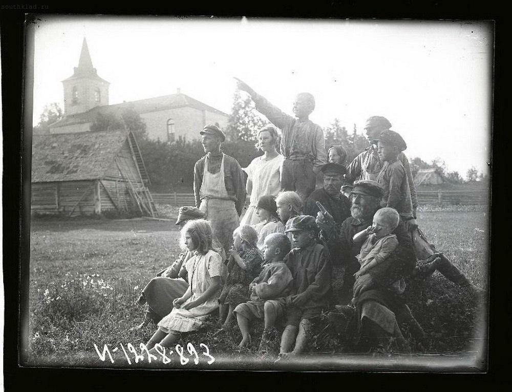 Жители русских сёл и деревень Ленинградской губернии 1925-1926 - СССР, Черно-белое фото, Длиннопост