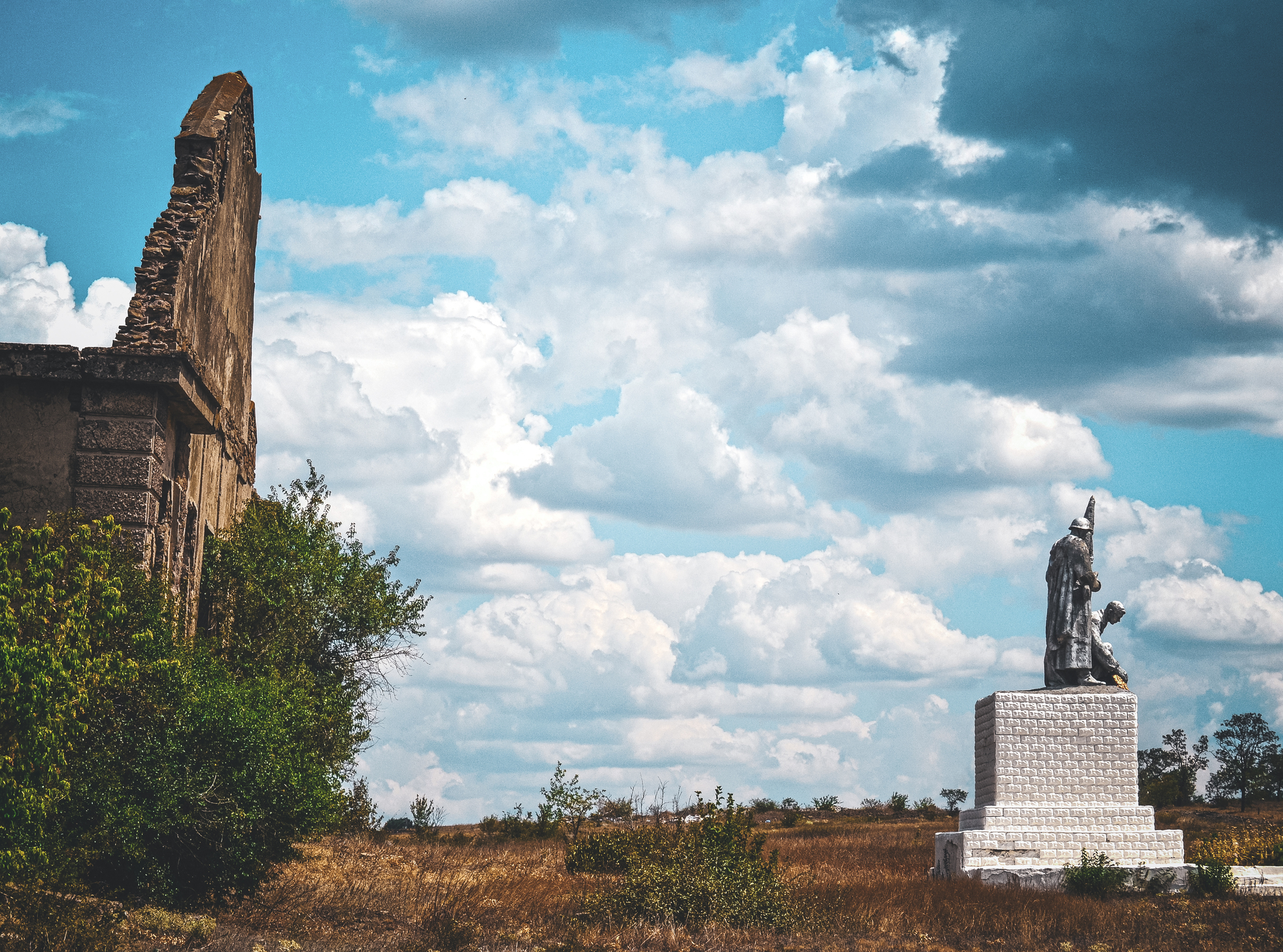 A short walk through the ruins - My, The photo, Walk, Ruin, Anthracite, Betting, Nikon d3100, Greenery, Гусь, Frogs, Butterfly, Longpost