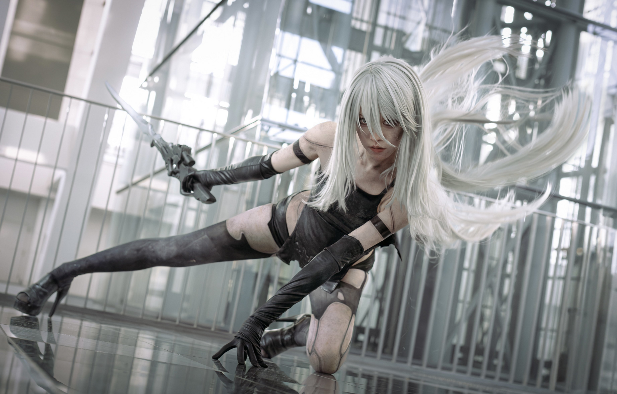 Yorha A2 - Games, NIER Automata, Yorha unit No 2 type a, Cosplay, Girls, Longpost, The photo