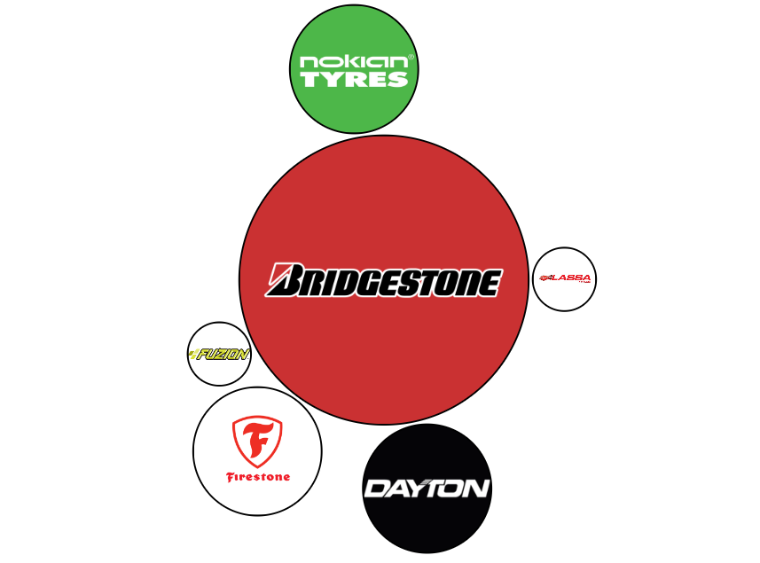 Дочерние бренды компании Bridgestone - История автомобилей, Шины, Бренды