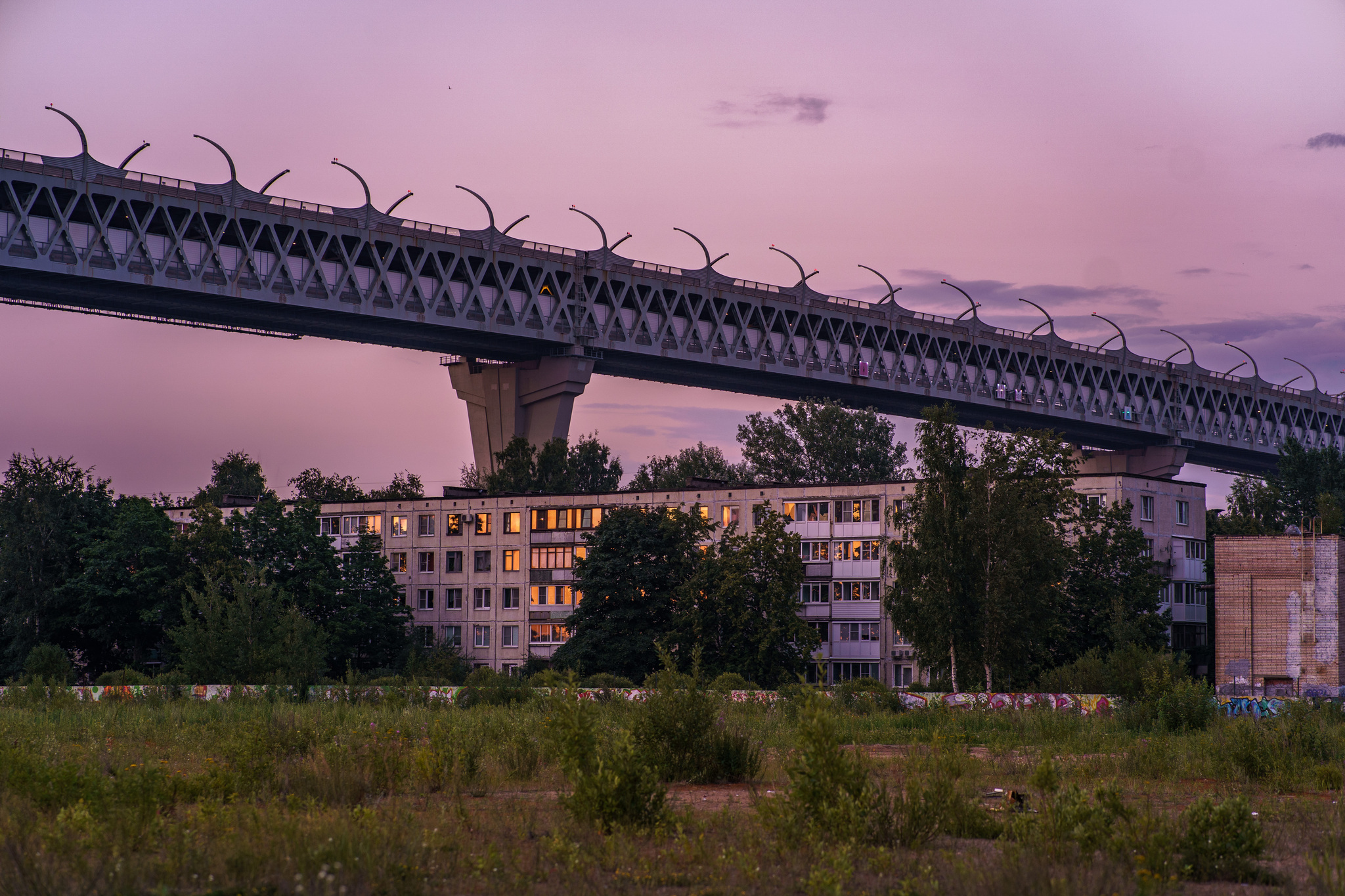 Закат на Канонерском острове - Моё, Фотография, Город, Вечер, Санкт-Петербург, Закат, Канонерский остров, Кот, Длиннопост