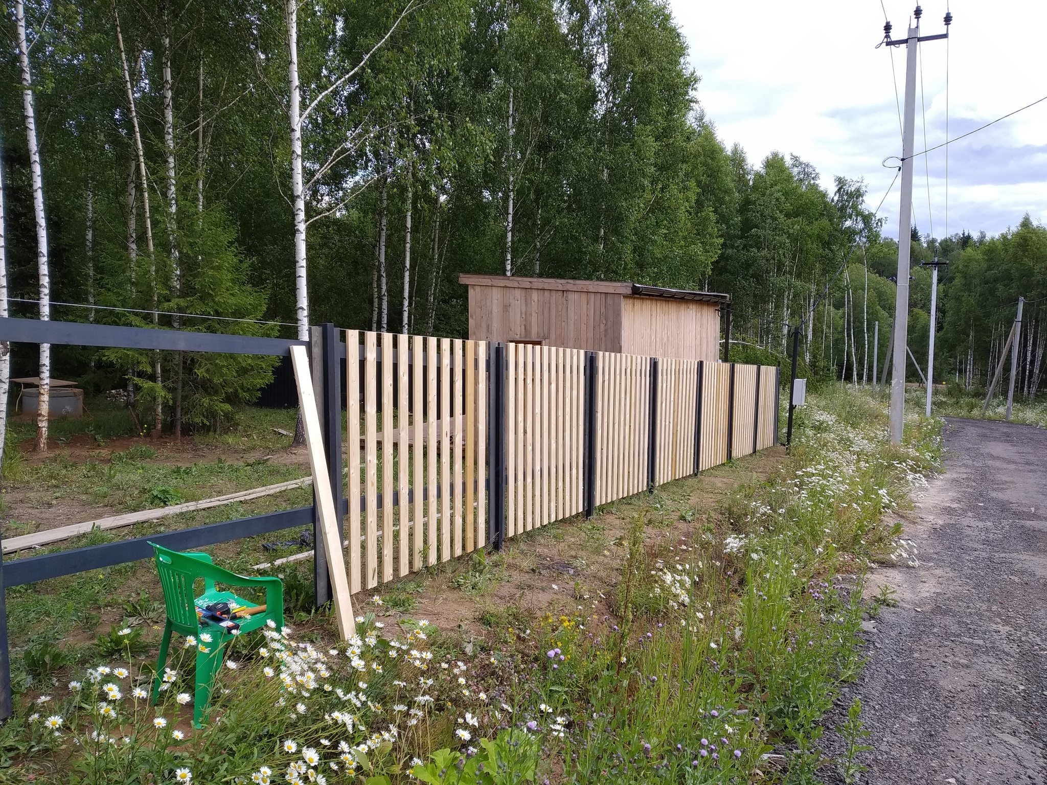 Is three types of fence too much? - Dacha, Home construction, Rukozhop, Fence, Vacation home, Video, Longpost