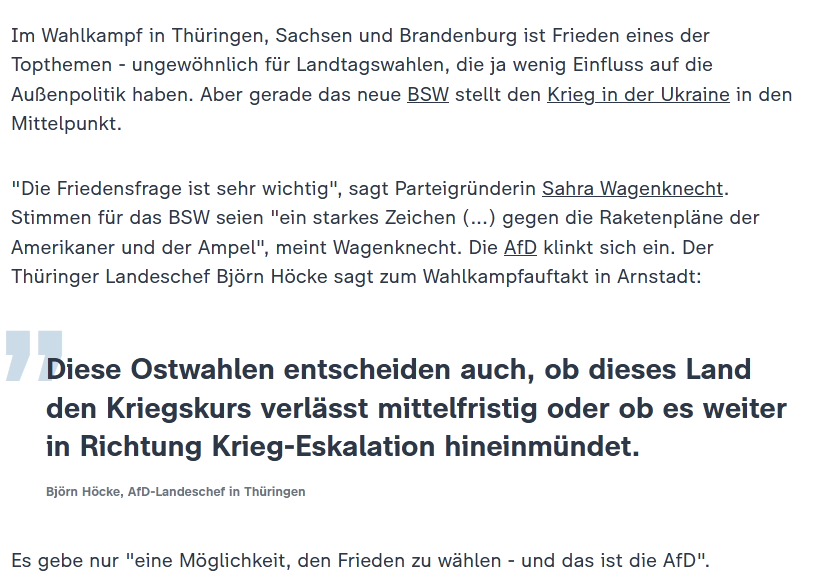 Germany: A Question of War and Peace - Politics, Germany, Special operation, Elections, Sarah Wagenknecht, Adh, Saxony, Brandenburg, Victor Orban, Longpost