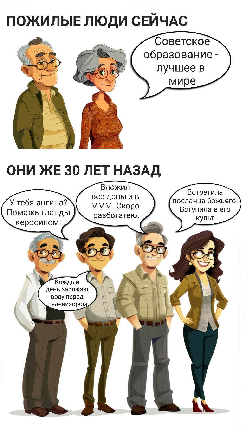 Adherents of Soviet education - My, Humor, Marasmus, Education, Absurd, the USSR, Memes, Comics, MMM