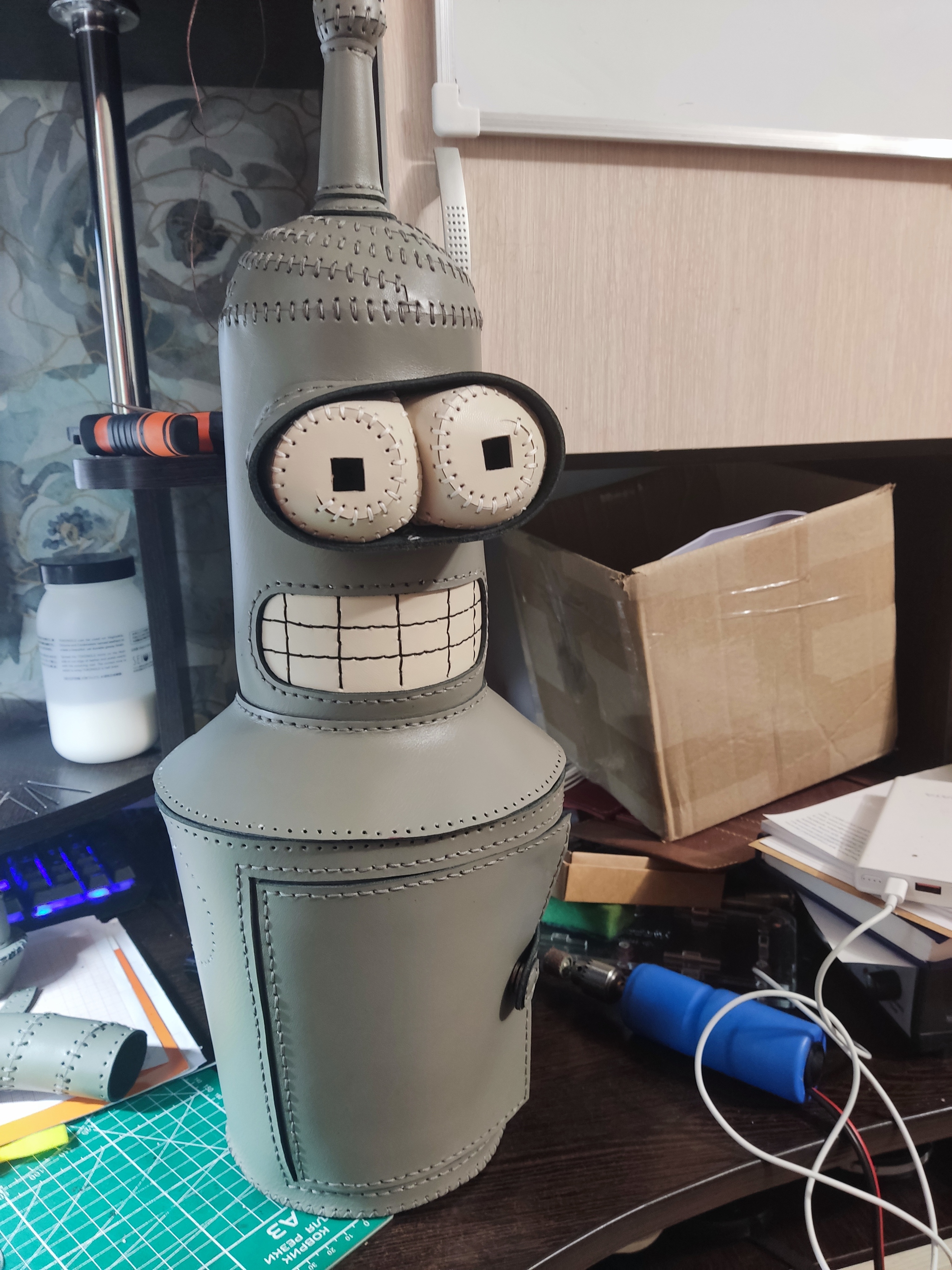 Our best Bandner - My, Leather products, Bender (Futurama), Longpost