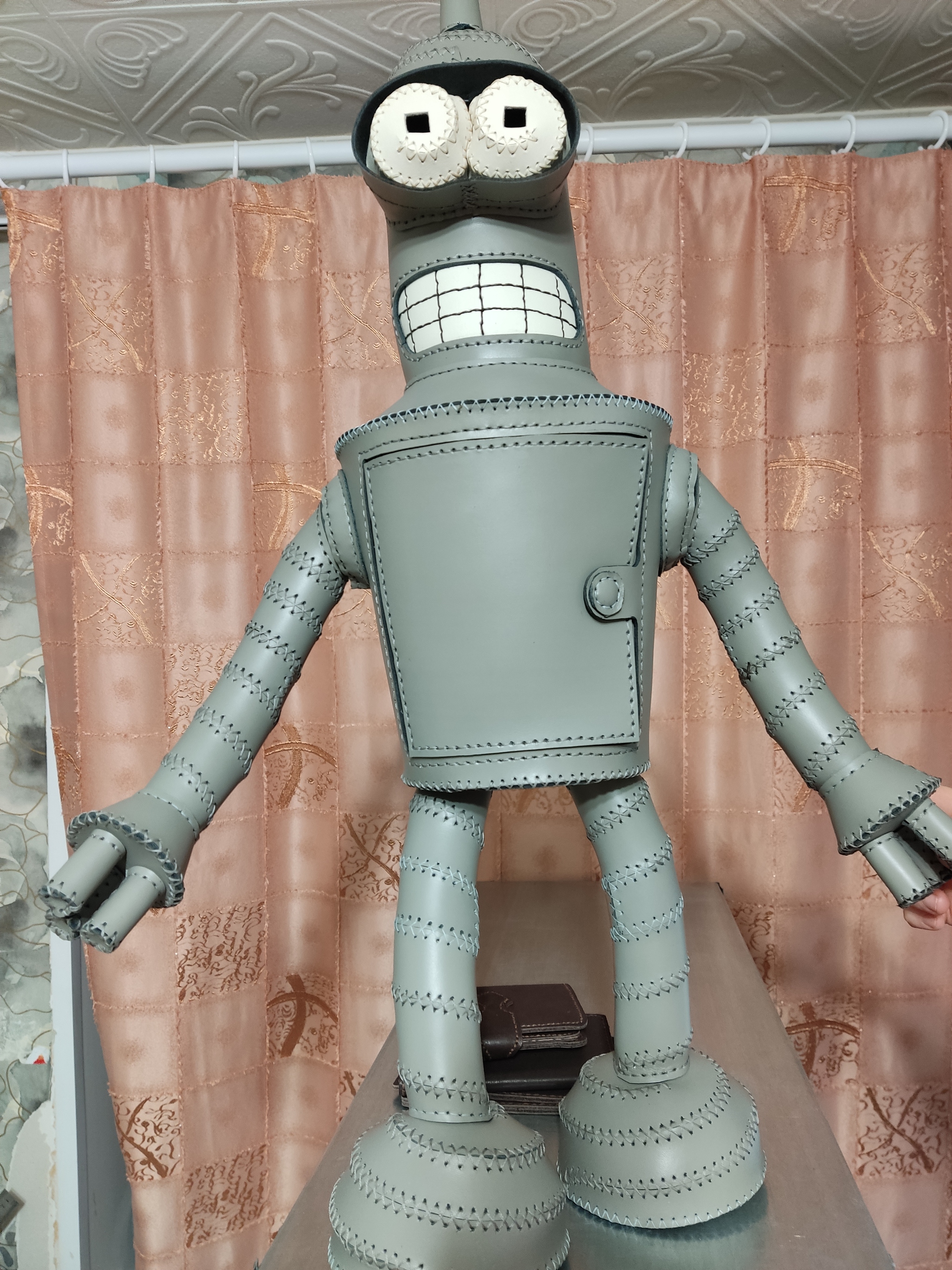 Our best Bandner - My, Leather products, Bender (Futurama), Longpost