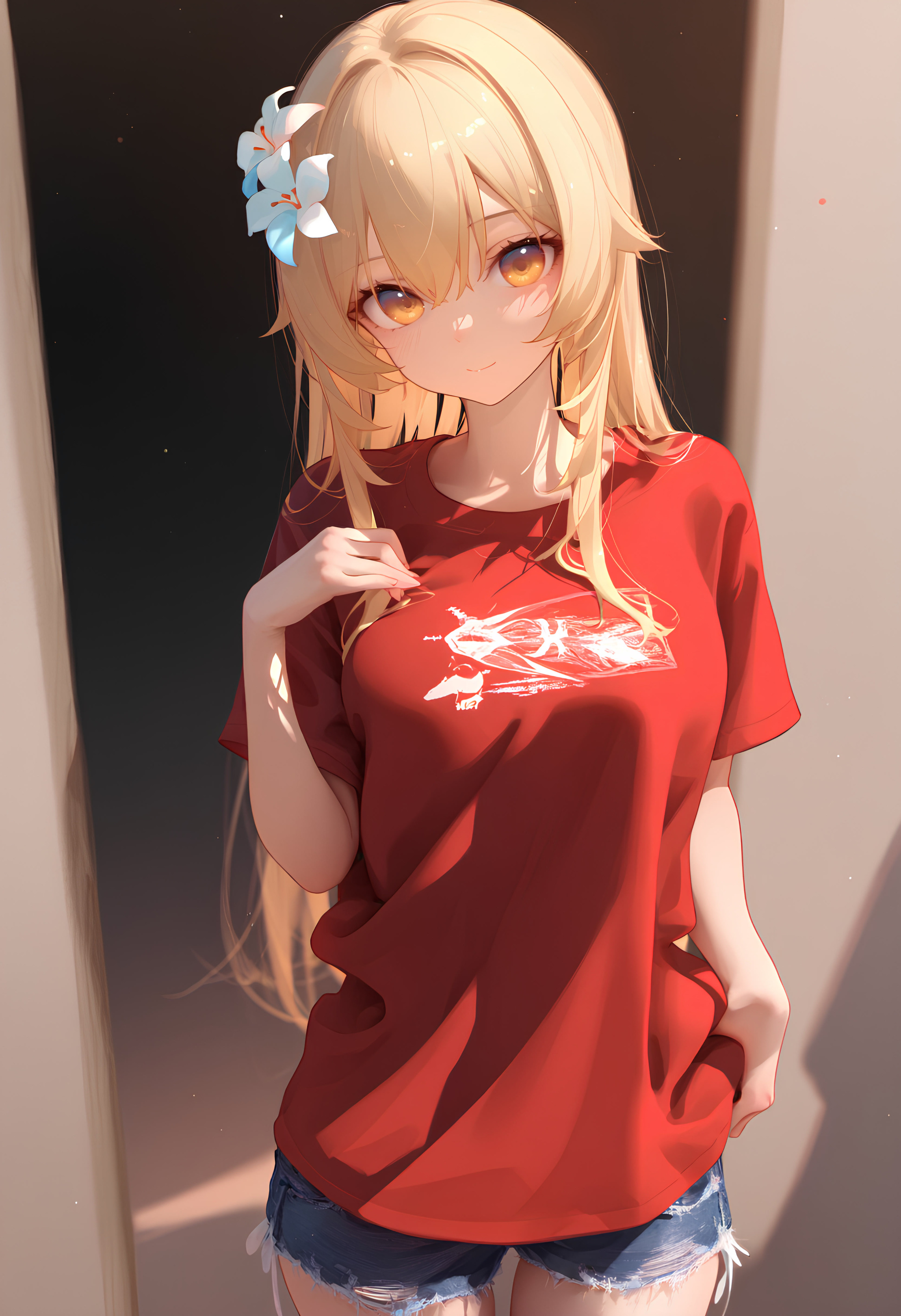 Beauty Luming - Pixiv, Anime, Neural network art, Anime art, Genshin impact, Lumine (Genshin Impact), Longpost