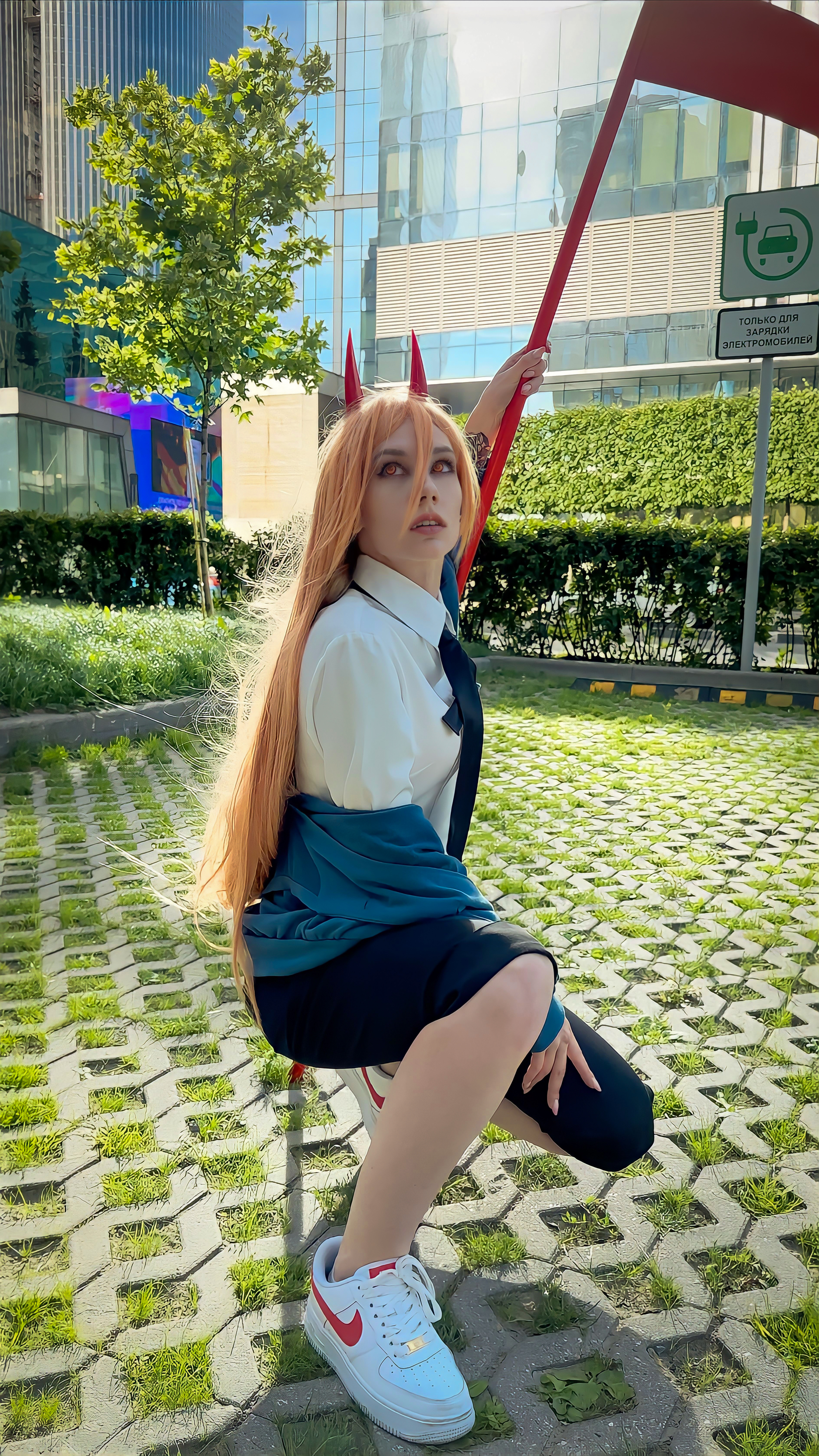 Pava is the best girl - My, Cosplay, Chainsaw man, Power (Chainsaw Man), Anime, Longpost, The photo