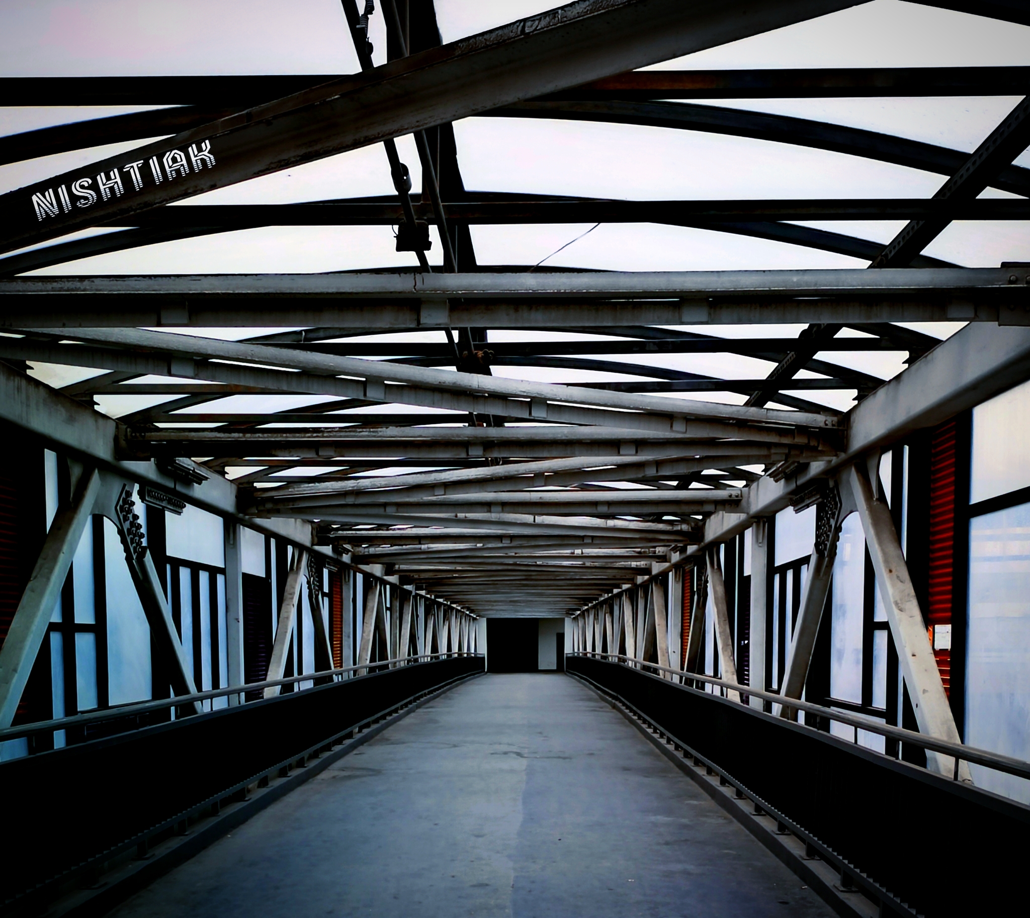 Pedestrian bridge - My, Bridge, Crosswalk, Design, The photo, Mobile photography, Filter