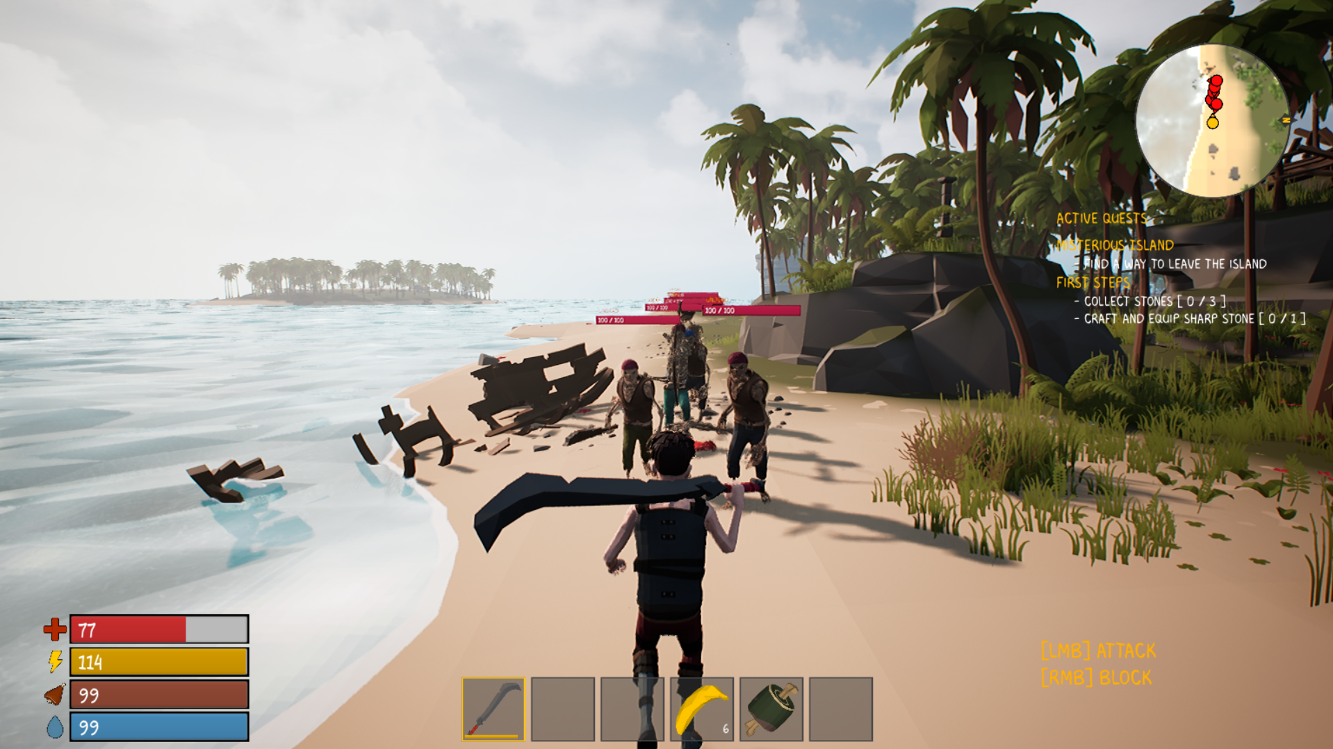 Distribution of a demo version of survival on the island of Survival Island on itch.io - Indie game, Инди, Gamedev, Development of, Horror, Humor, Third-person view, Survival, Action, Role-playing games, Longpost, Not Steam, Survival, Itchio, Island