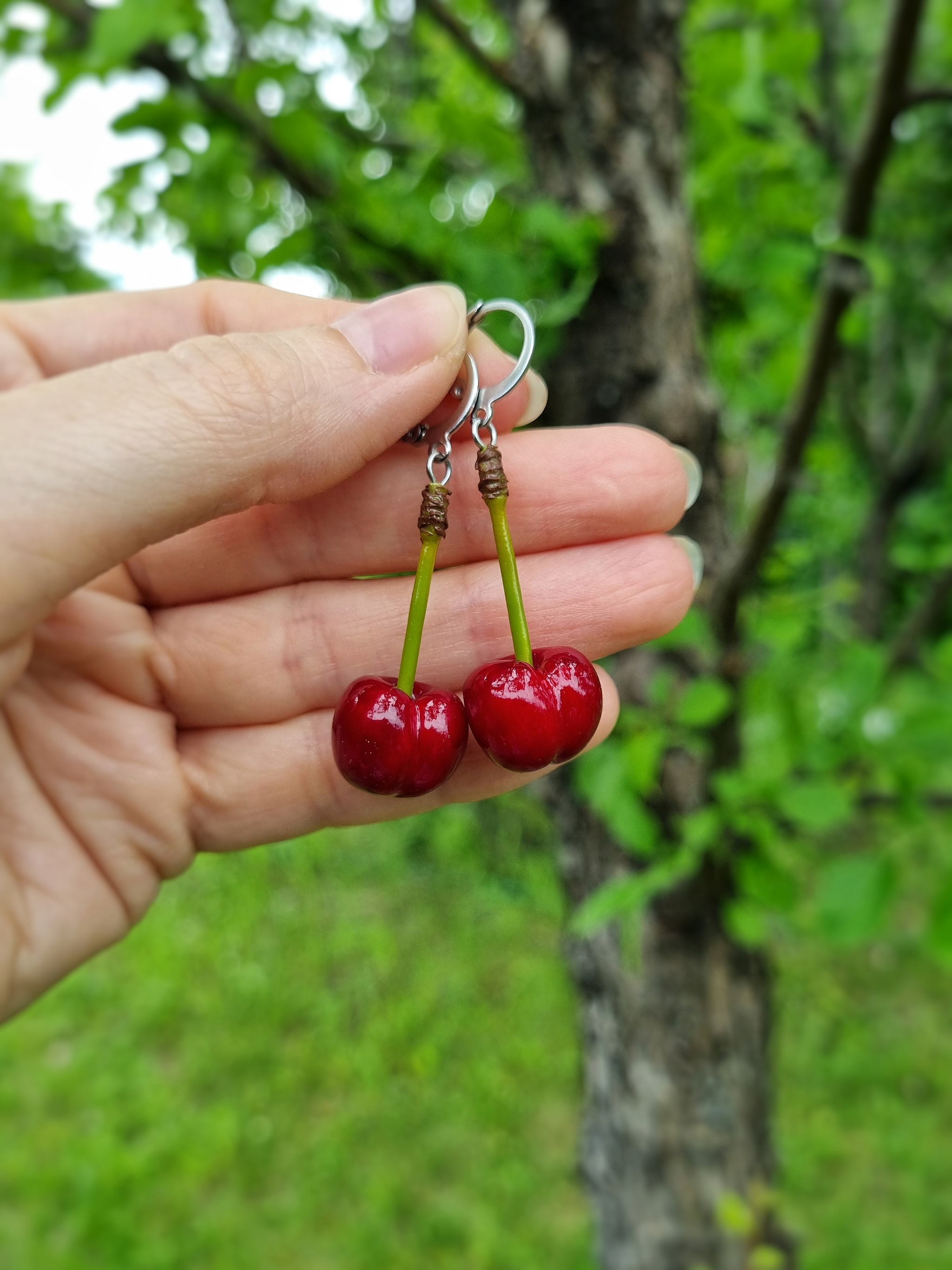 Мои летние зарисовки - Моё, Украшение, Серьги, Ягоды, Полимерная глина, Своими руками, Длиннопост, Рукоделие без процесса