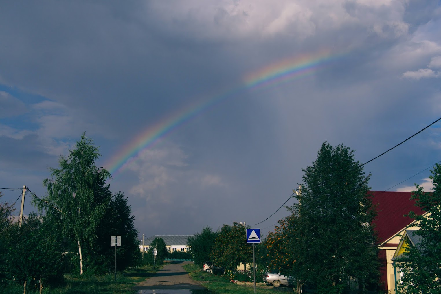 Rainbow - My, The photo, Tatarstan, Fujifilm, Landscape, Sky, Clouds, Rainbow, Double Rainbow