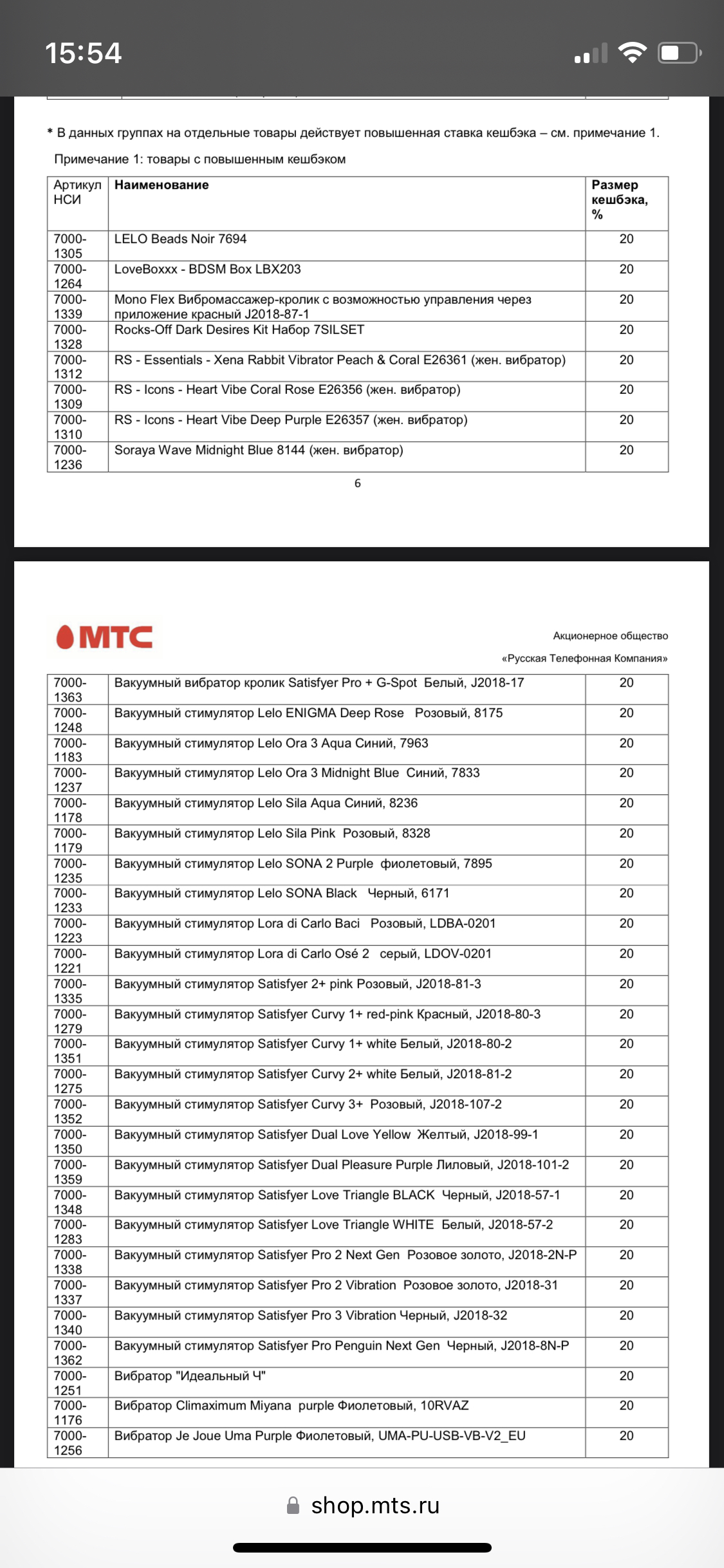 В МТС теперь секс шоп ? - МТС, Сотовые операторы, Покупка, Секс-Игрушки, Кэшбэк, Длиннопост