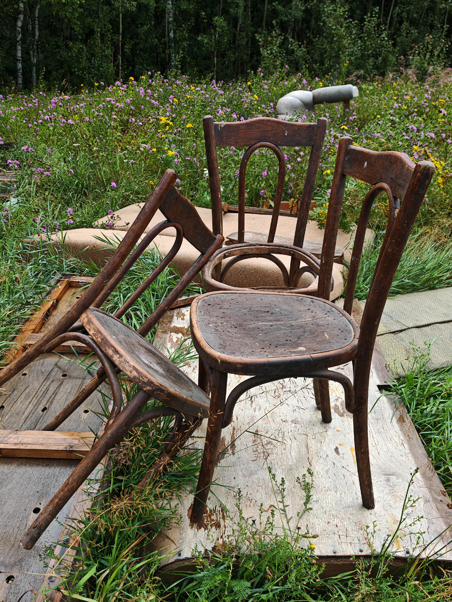 Someone took excellent antique furniture to a forest dump - I didn’t let it go to waste - My, Find, Search, Forest, Chair, Made in USSR, Longpost