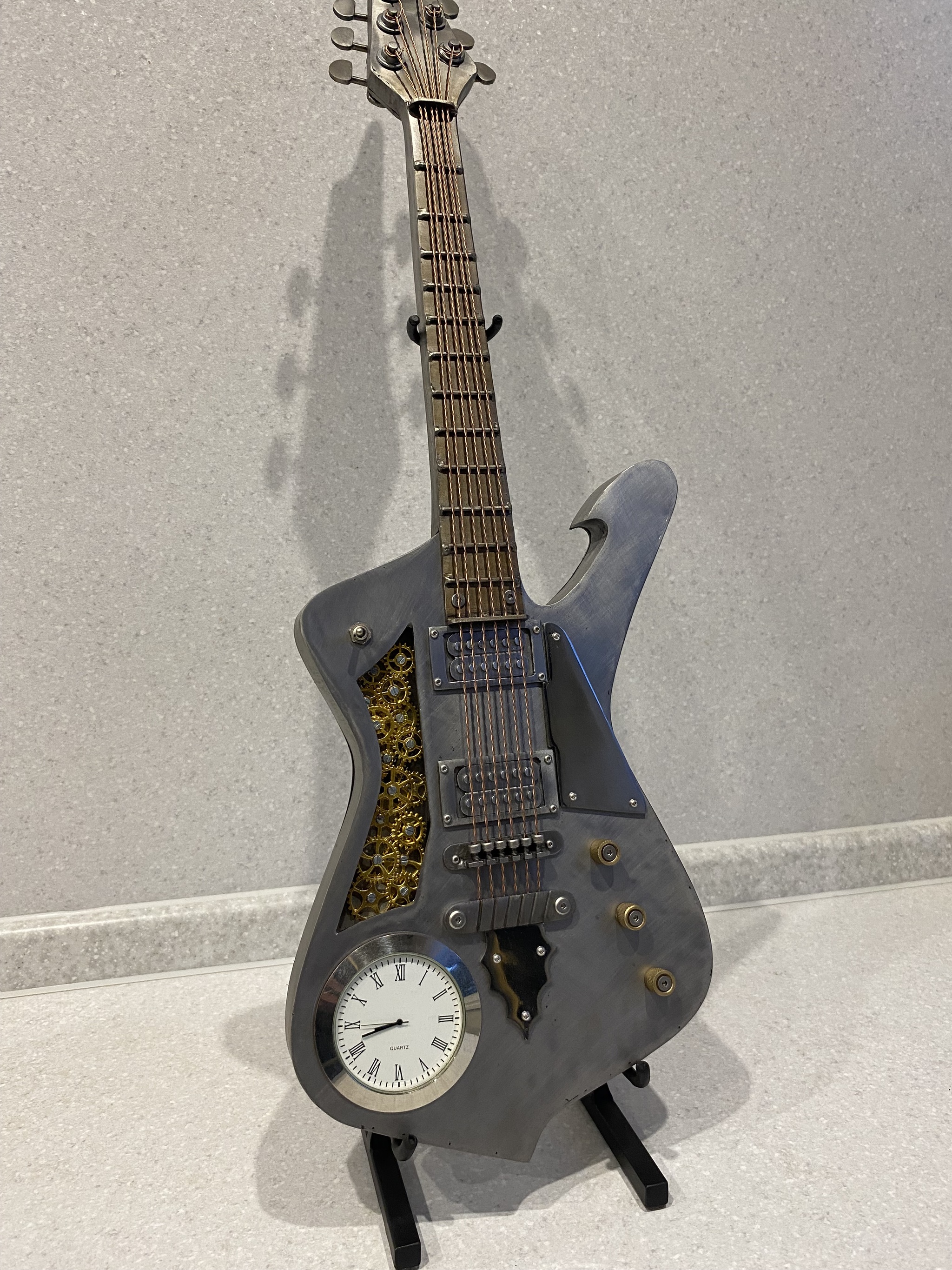 Guitar with a clock. Steampunk type - With your own hands, Needlework with process, Welding, Guitar, Steampunk, Longpost