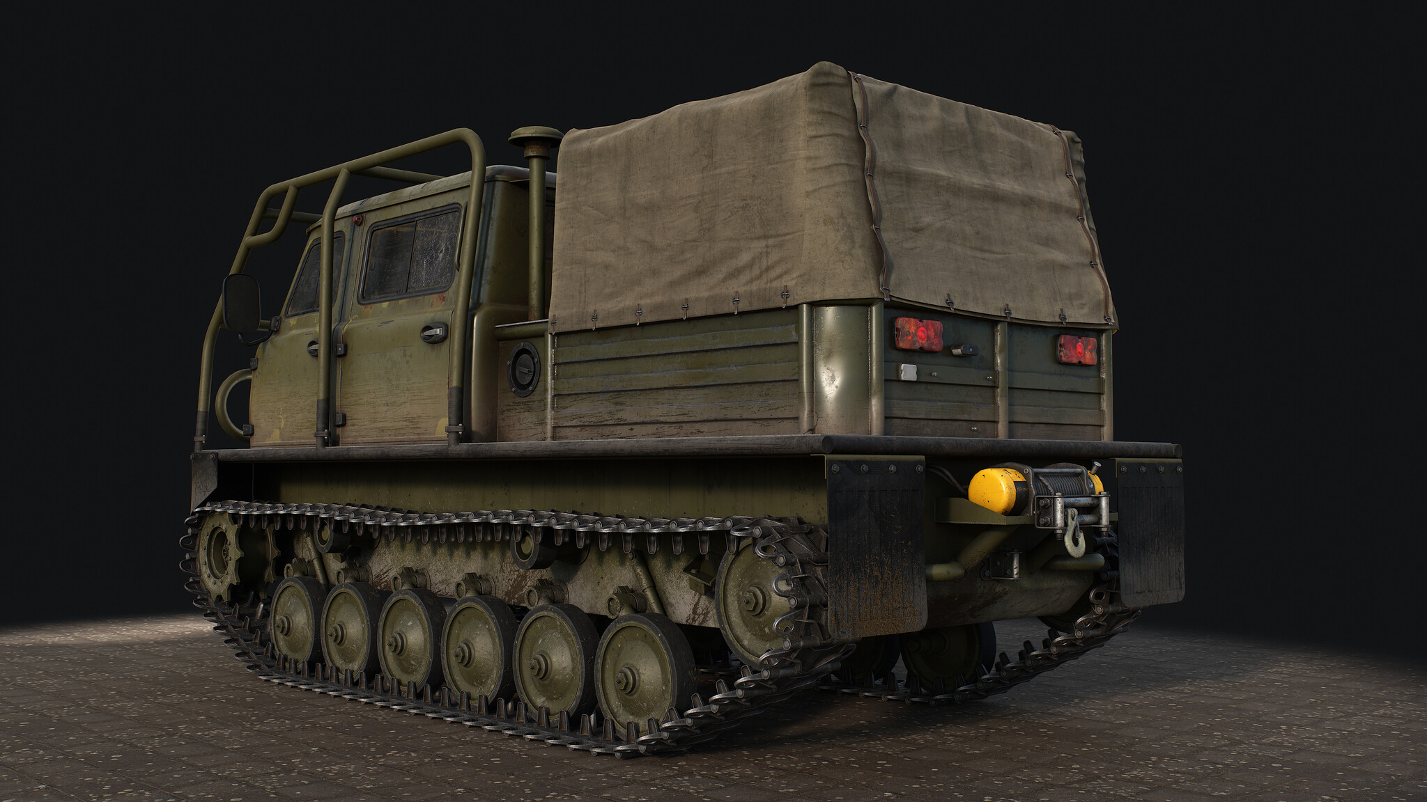 Loaf all-terrain vehicle - My, 3D modeling, 3D graphics, Render, 3DS max, Longpost