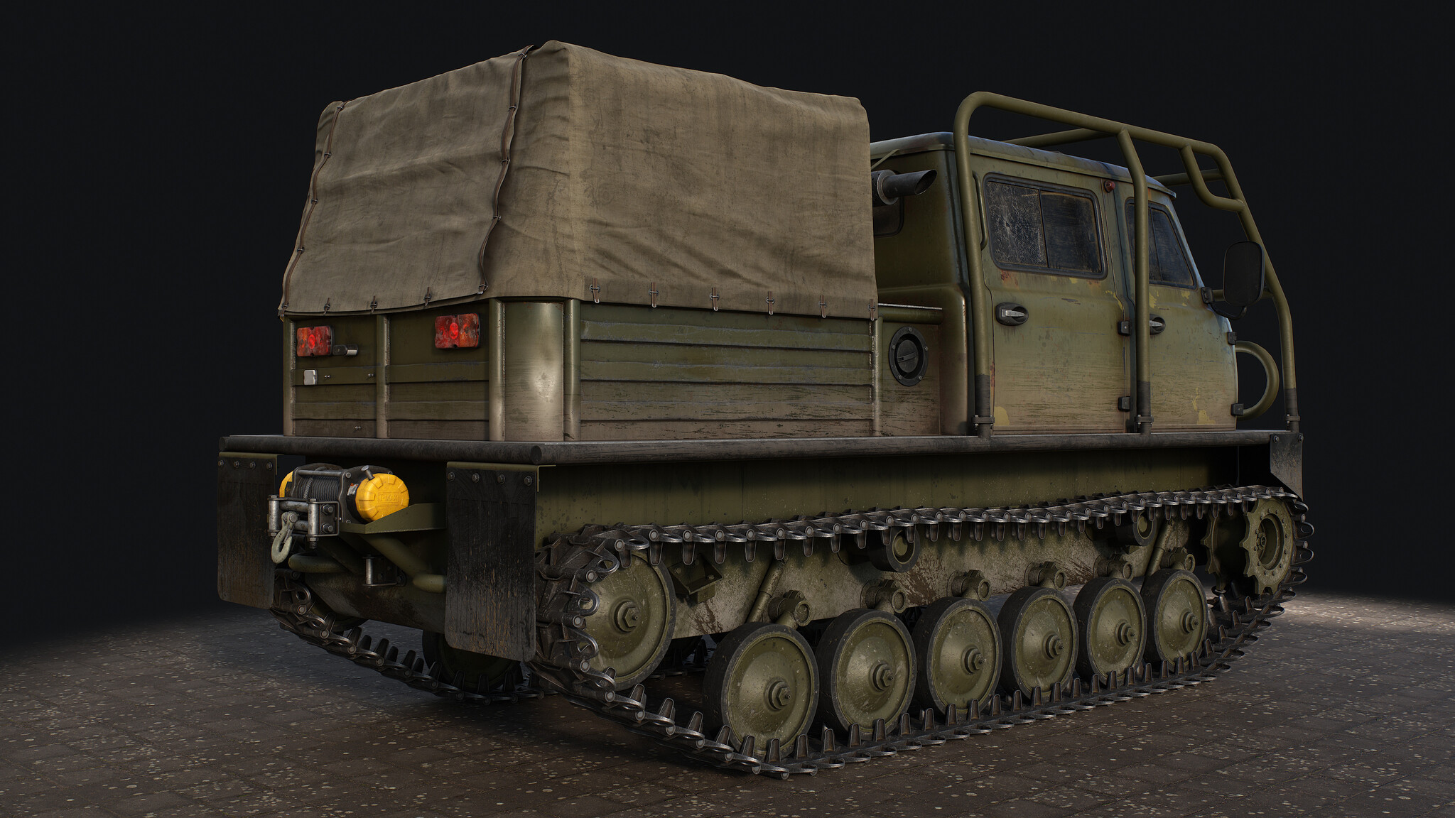 Loaf all-terrain vehicle - My, 3D modeling, 3D graphics, Render, 3DS max, Longpost