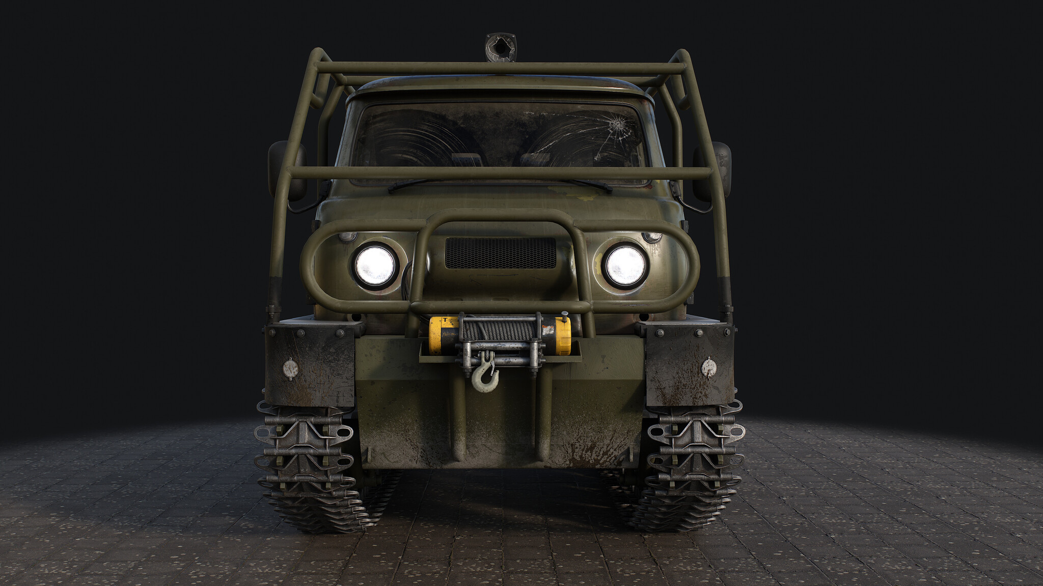 Loaf all-terrain vehicle - My, 3D modeling, 3D graphics, Render, 3DS max, Longpost