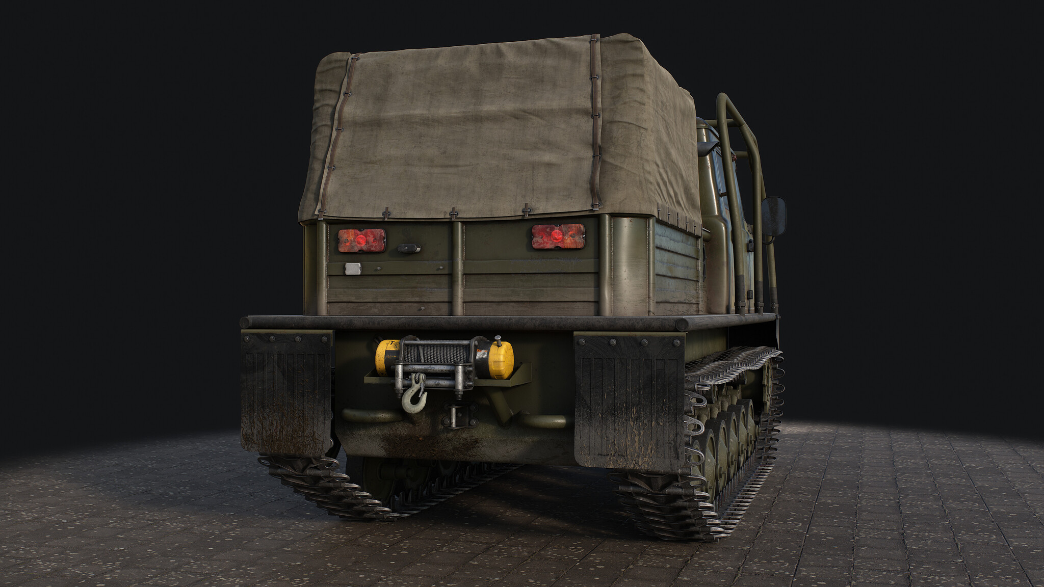 Loaf all-terrain vehicle - My, 3D modeling, 3D graphics, Render, 3DS max, Longpost