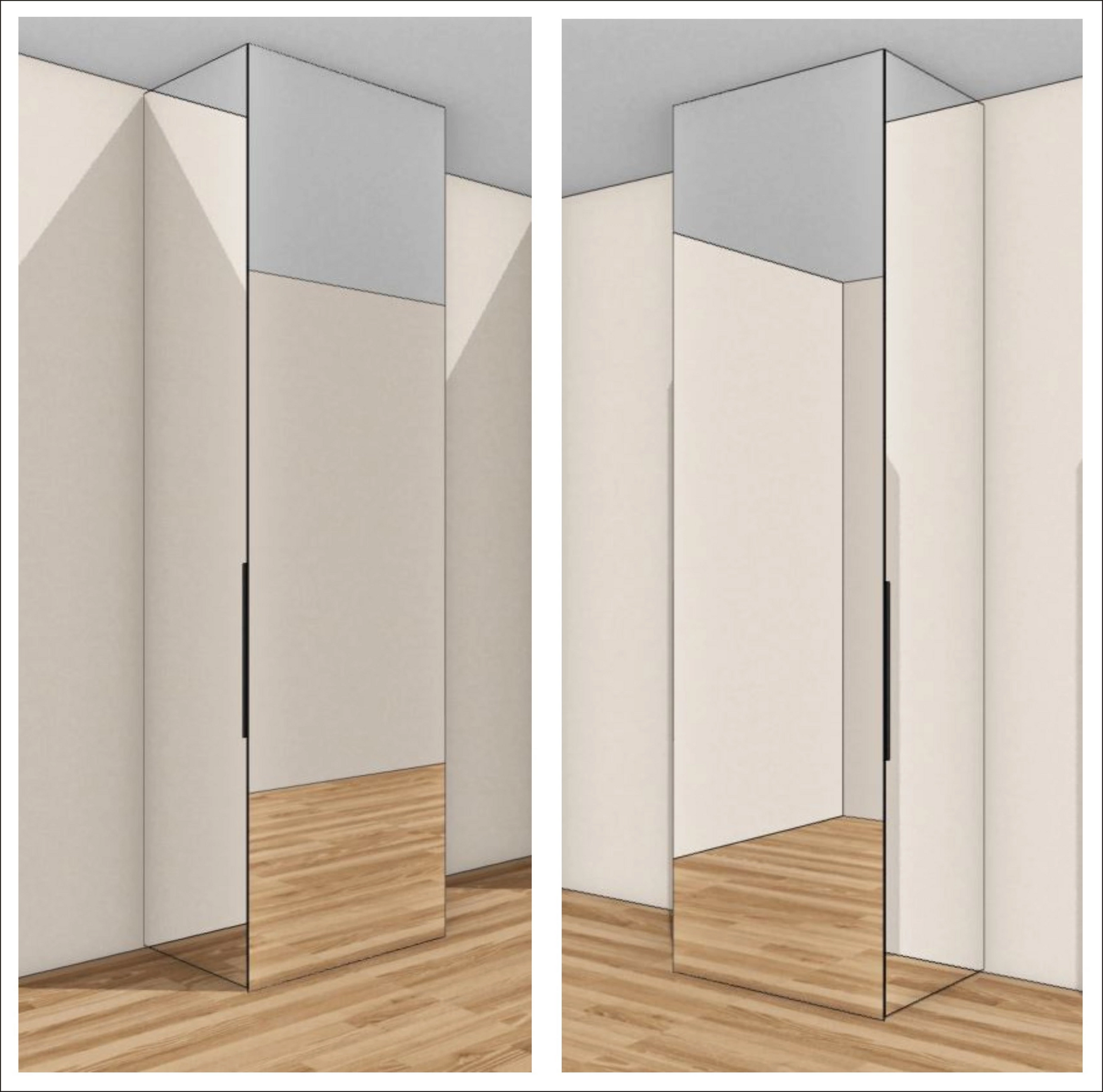 Mirrored invisible wardrobe in the open hallway area - My, Furniture, Interior, Longpost