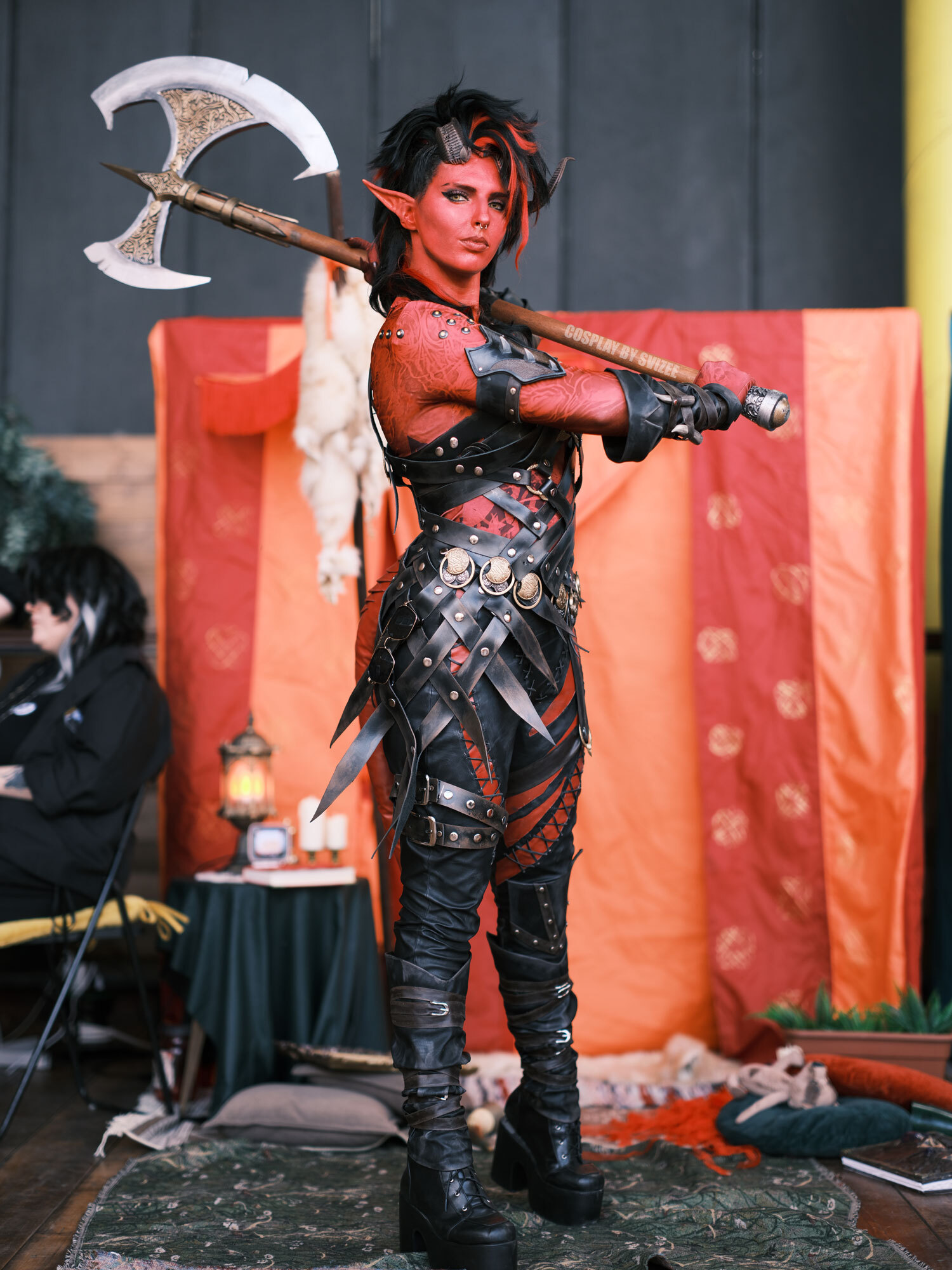 Cosplay Karlach from Baldur's Gate 3 - My, Cosplay, Sewing, Longpost, The photo