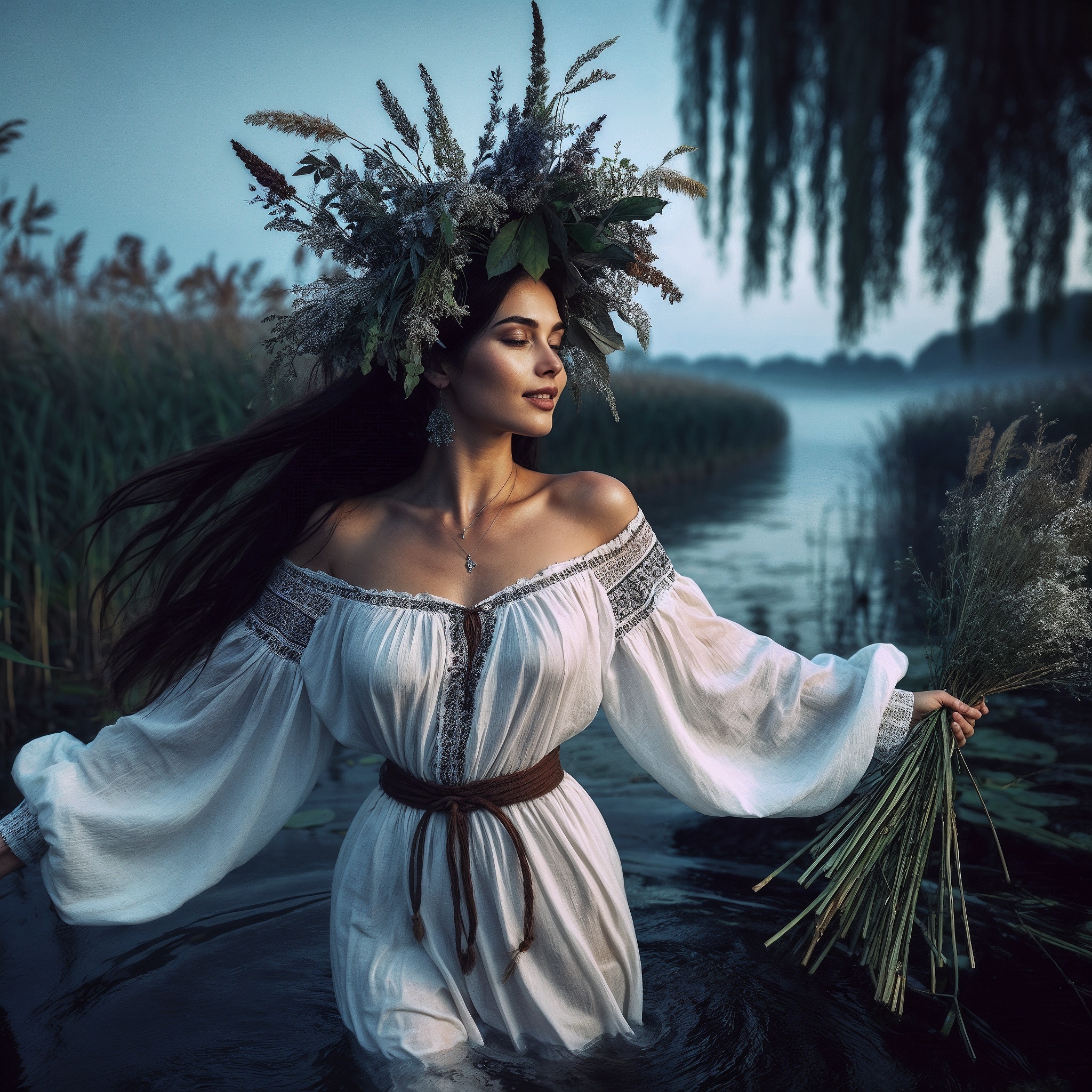 Visual - Neural network art, Illustrations, Art, Lady, Dall-e, Folklore, Video, Youtube, Longpost