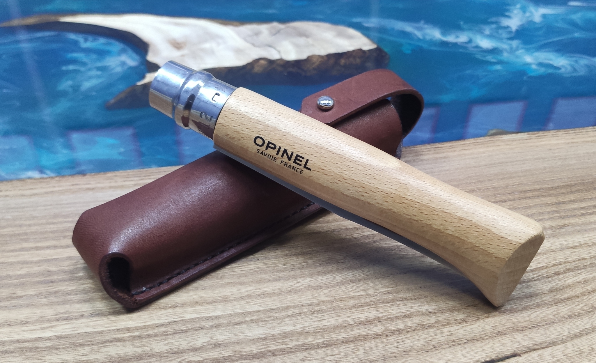 Ножны для opinel 12. Рукоблудство - Моё, Рукоделие, Нож, Ножны, Кожа натуральная, Длиннопост, Рукоделие без процесса