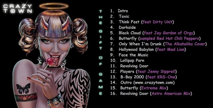 Albums by Crazy Town... - Metal, Cover, Heavy metal, Hits, Crazy Town, Butterfly, Rock, Limp bizkit, Longpost