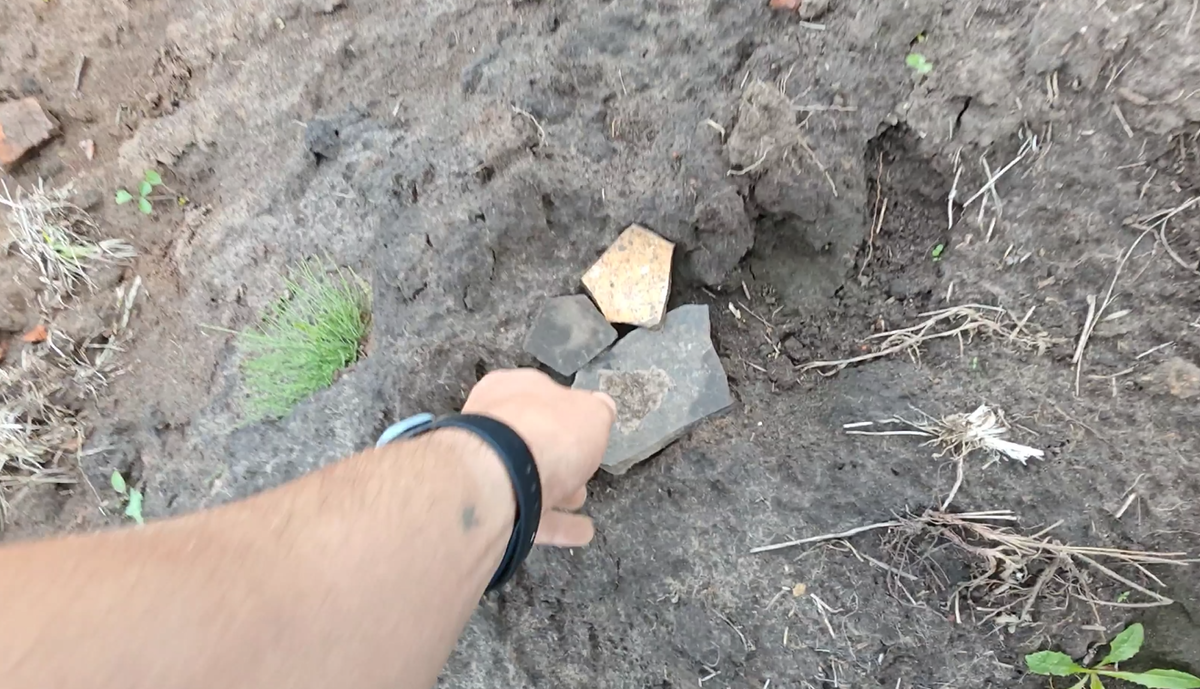 I accidentally came across the remains of an ancient building in a pit and decided to check them with a metal detector - My, Find, Abandoned, Search, Longpost