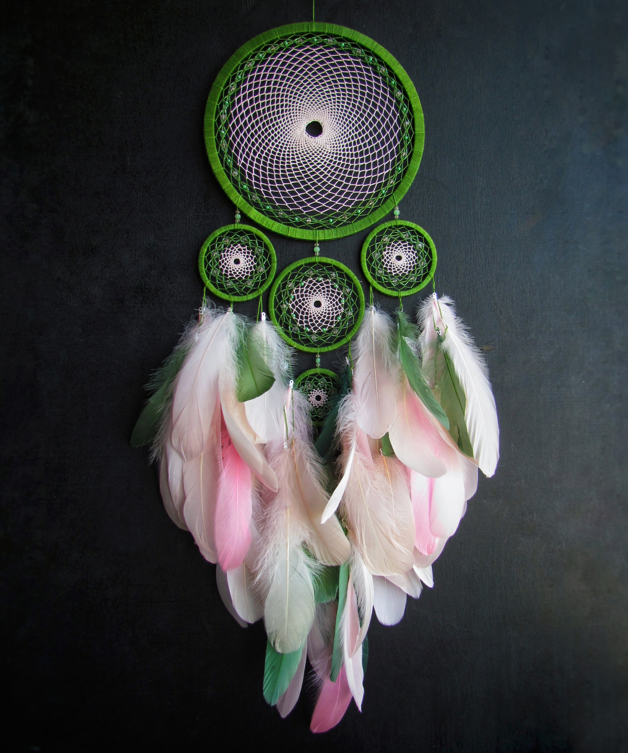 Dream catcher Lotus - My, Lotus, Dreamcatcher, Needlework, Friday, Needlework without process, Friday, Friday tag is mine, Handmade, With your own hands, Amulet, Design, Interior Design, Longpost