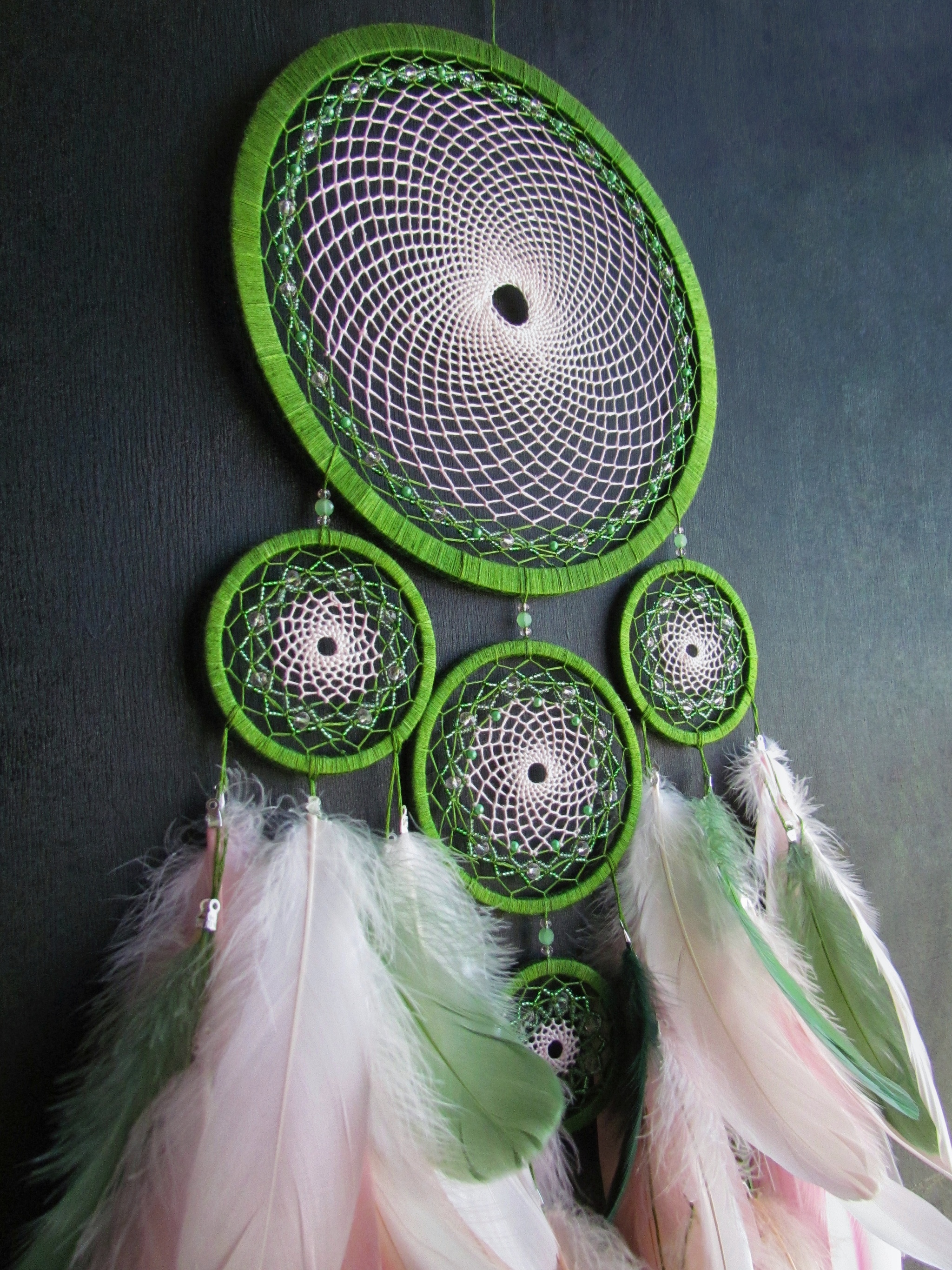 Dream catcher Lotus - My, Lotus, Dreamcatcher, Needlework, Friday, Needlework without process, Friday, Friday tag is mine, Handmade, With your own hands, Amulet, Design, Interior Design, Longpost