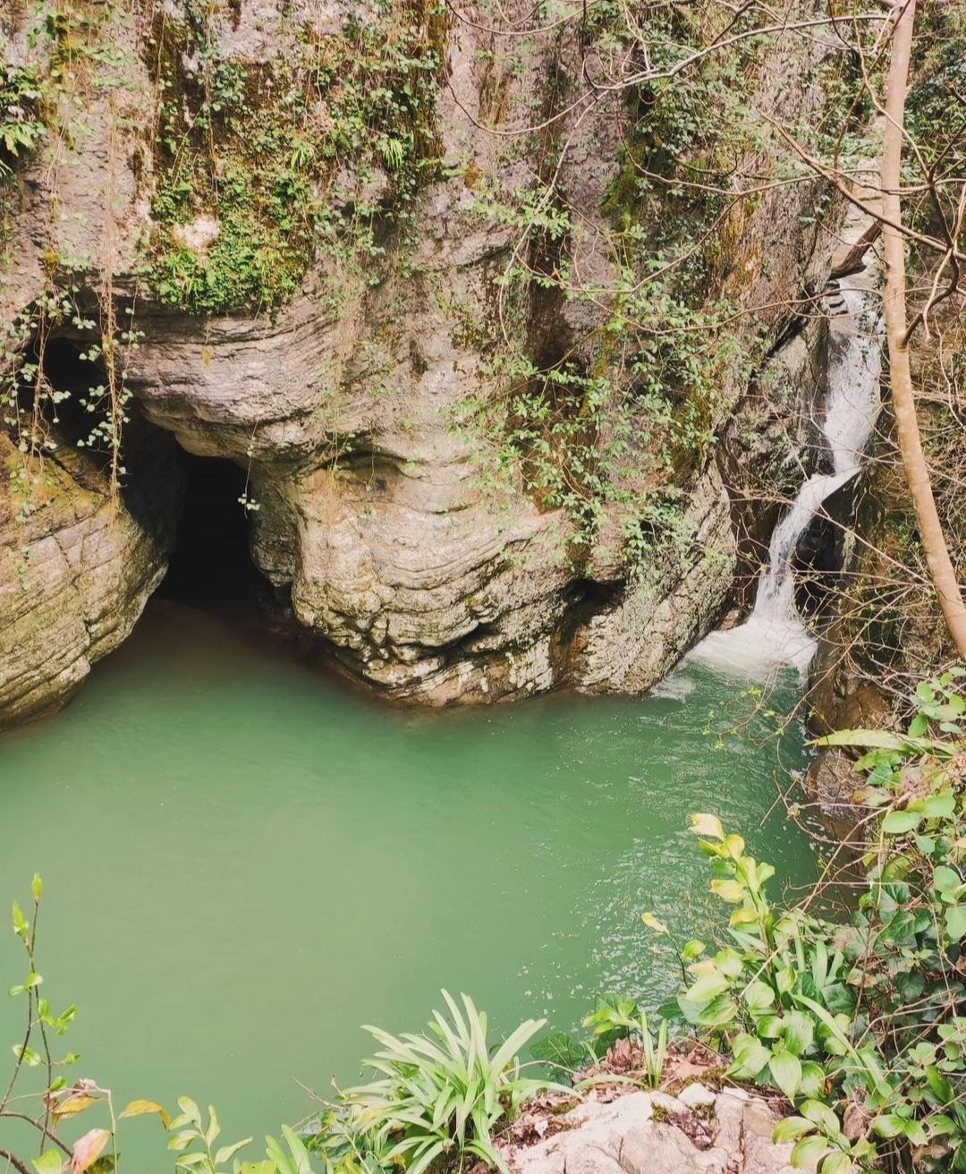 Agur waterfalls in Sochi - is it worth visiting, impressions, pros/cons - My, Hike, Camping, Туристы, The rocks, Waterfall, Sochi, Forest, Mountain tourism, The mountains, Longpost