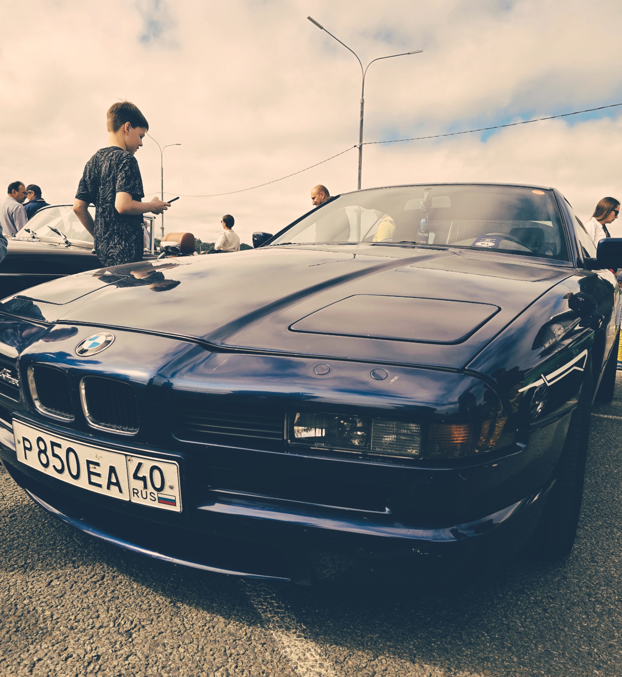 Ретро автомобили - Моё, Ретроавтомобиль, Калуга, BMW, Cadillac, Lincoln, Набережная, Мобильная фотография, Длиннопост