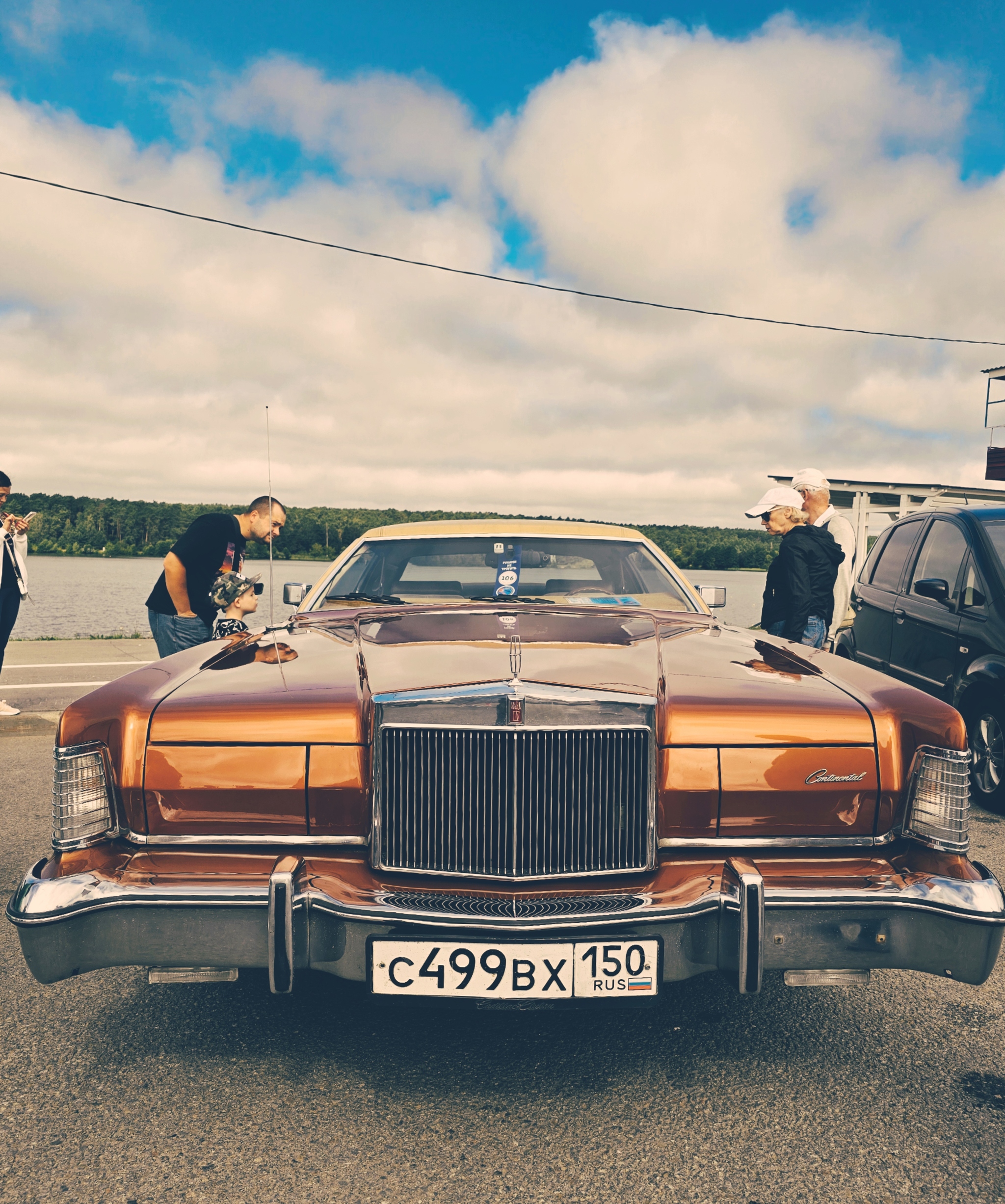 Ретро автомобили - Моё, Ретроавтомобиль, Калуга, BMW, Cadillac, Lincoln, Набережная, Мобильная фотография, Длиннопост