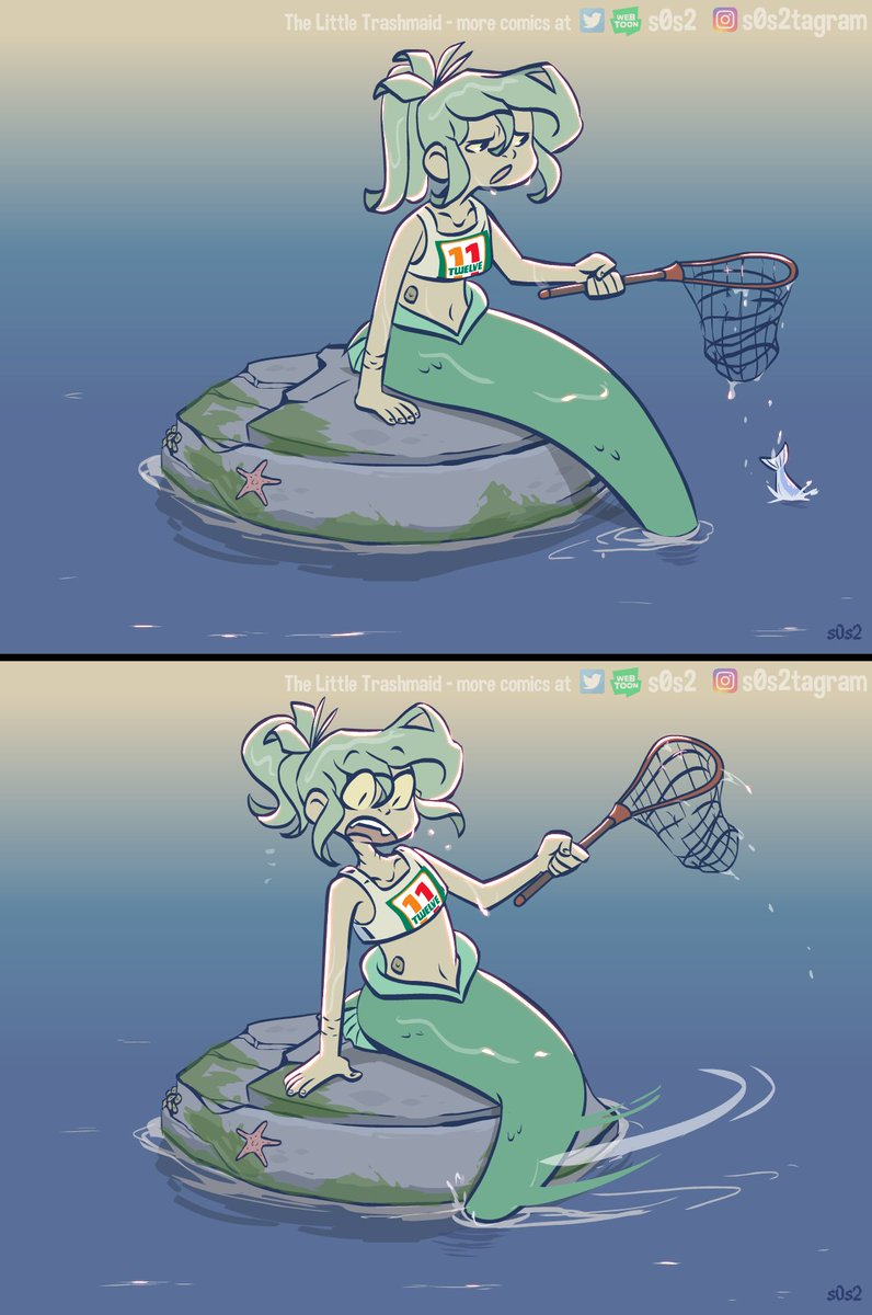 Graceful mermaid - Comics, S0s2, The Little Trashmaid, Mermaid, Longpost