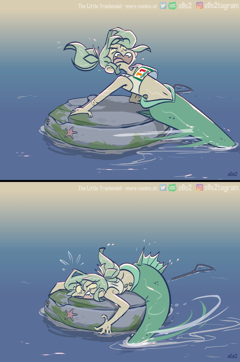 Graceful mermaid - Comics, S0s2, The Little Trashmaid, Mermaid, Longpost