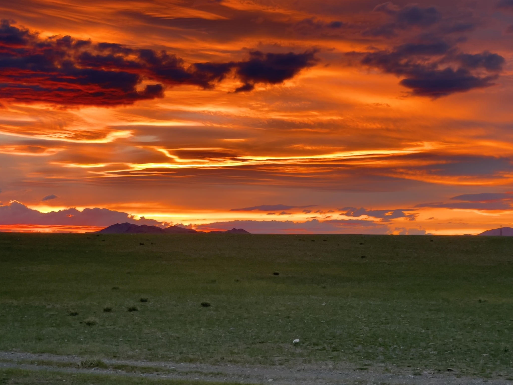 Bayankhogor, Mongolia - My, Sunset, Mobile photography