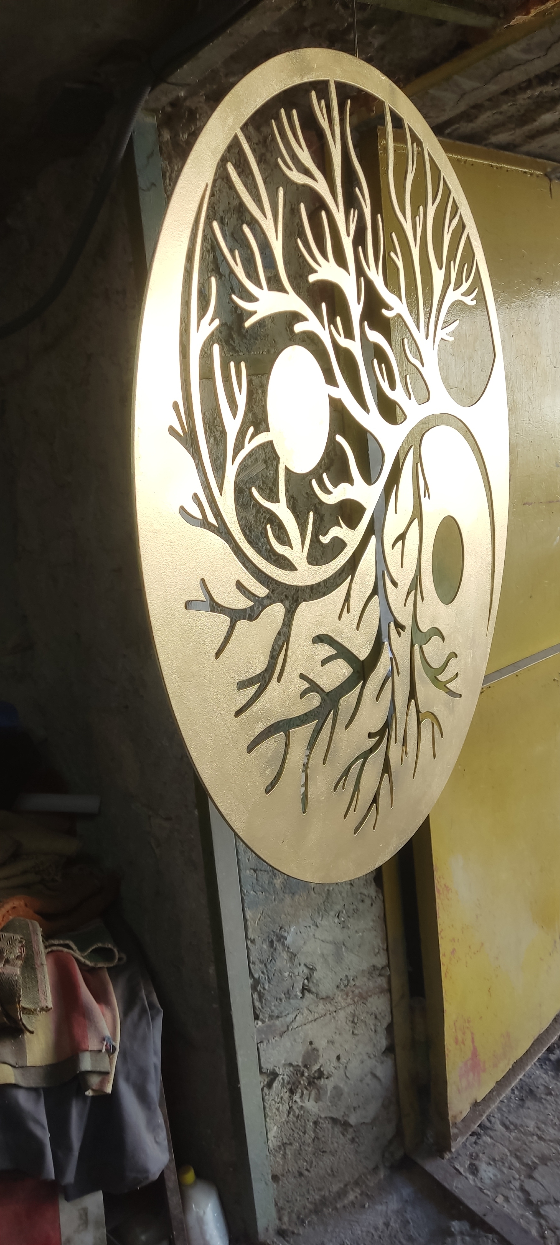 Completion of the gate project - My, Design, Gates, Yin Yang, Woodworking, Tree of life, Longpost