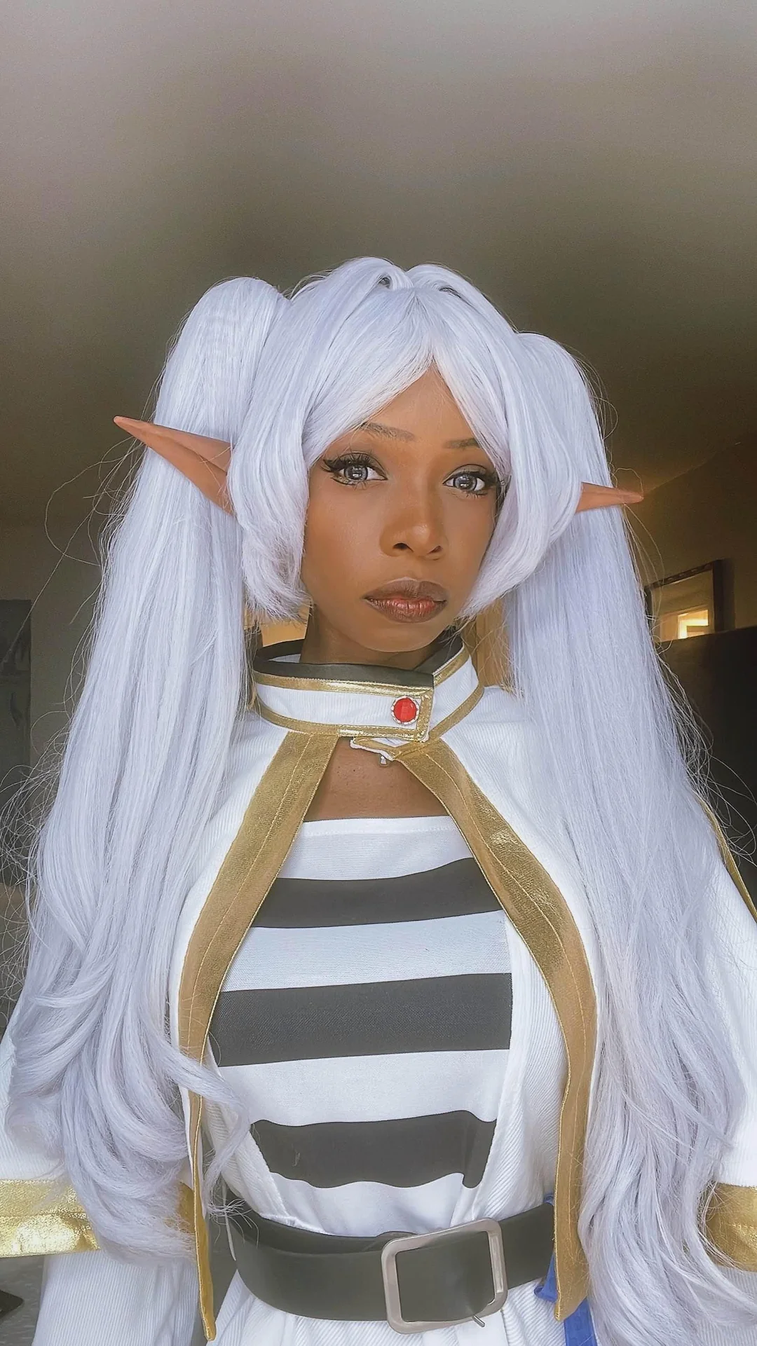 Freeren, hereditary black elf - Frieren, Sousou no Frieren, Mimic, Anime, Anime, Cosplay, Cosplayers, Provocative outfit, Costume, Black people, Longpost