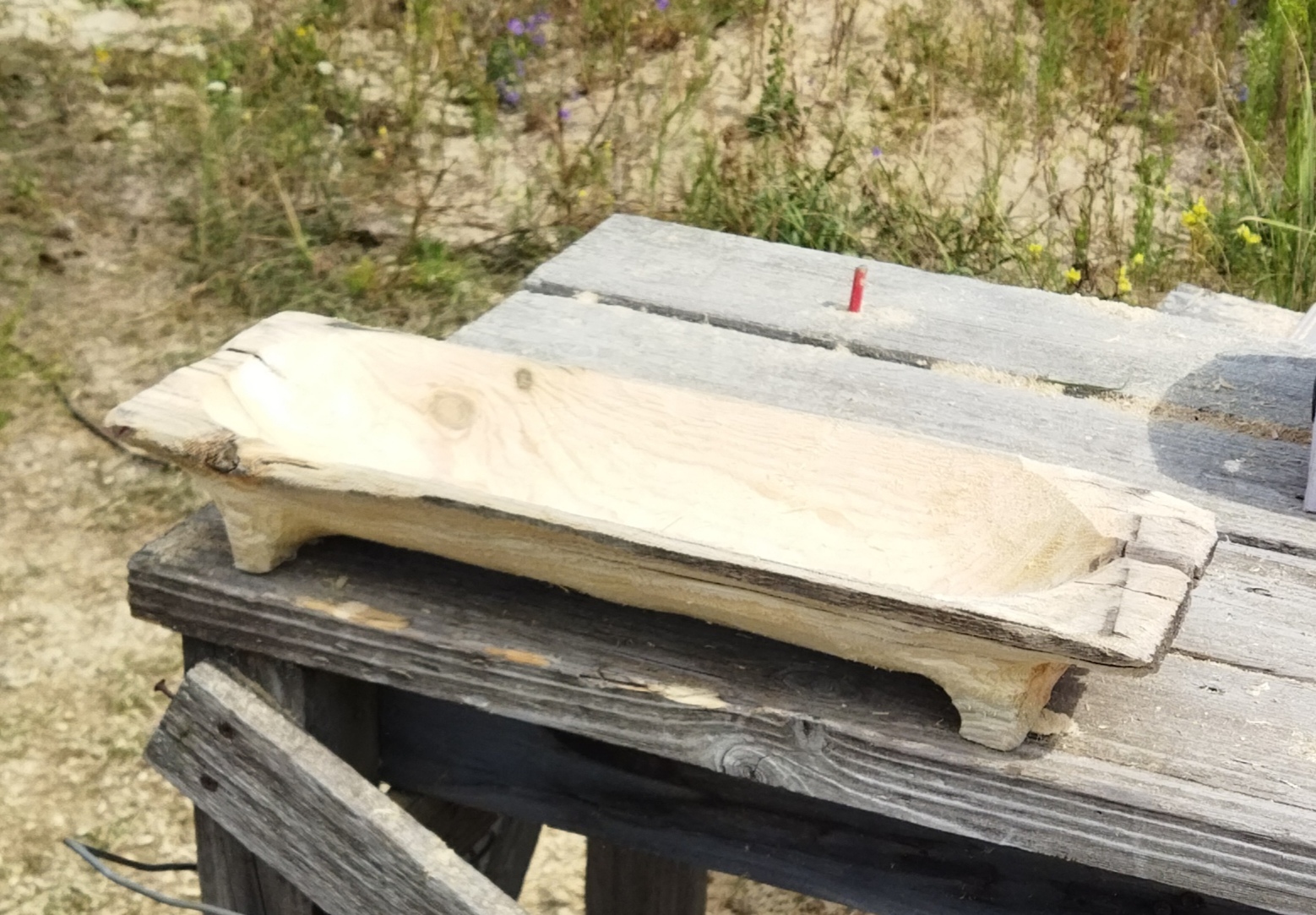 Broken trough! - My, Wood carving, Thread, Woodworking, With your own hands, Tree, Bulgarian, Bowl, Tray, Dacha, Pine, Longpost, Needlework with process