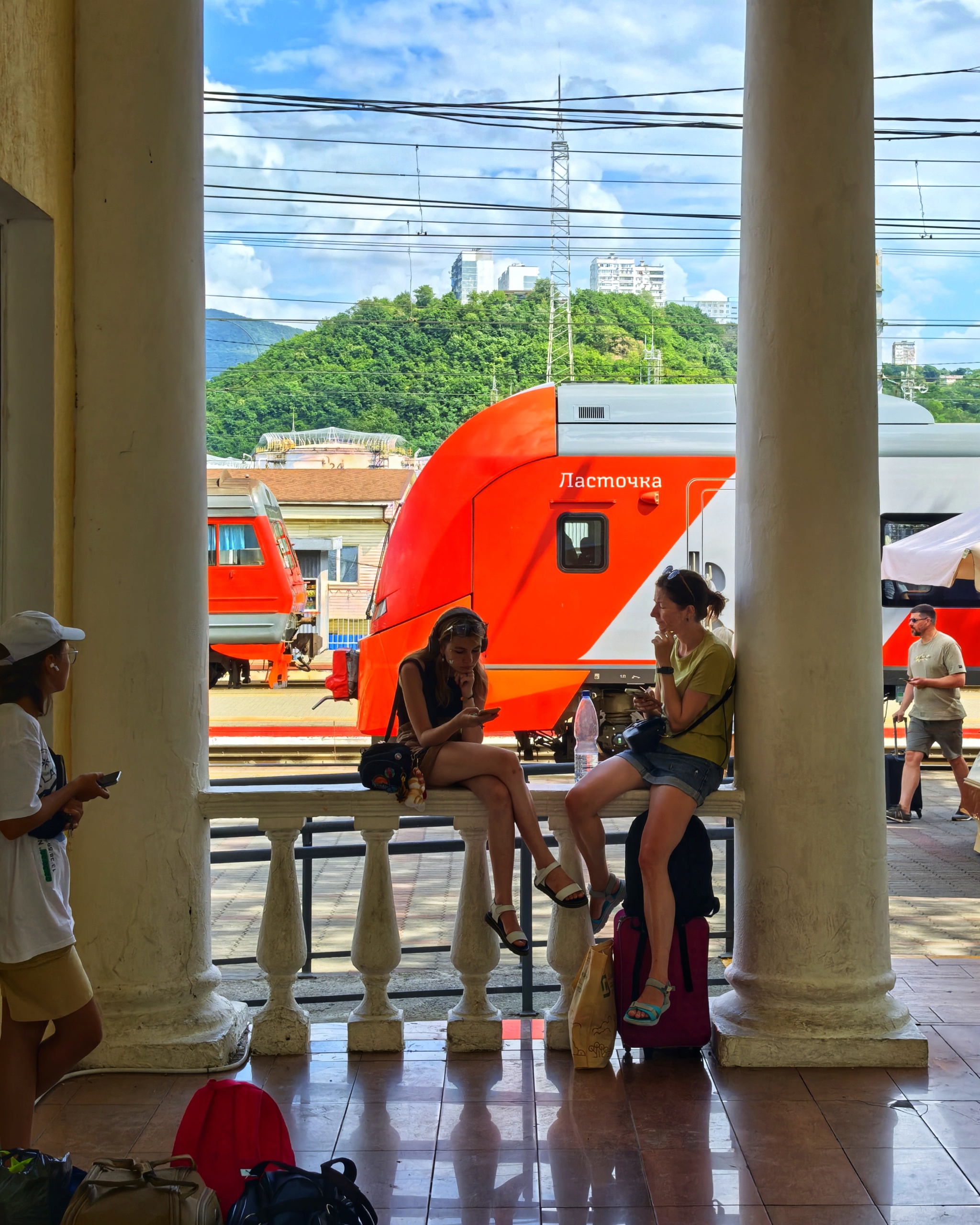 Railwayman's Day - My, Railwayman's Day, Railway station, Tuapse, Tuapse district, Railway, A train