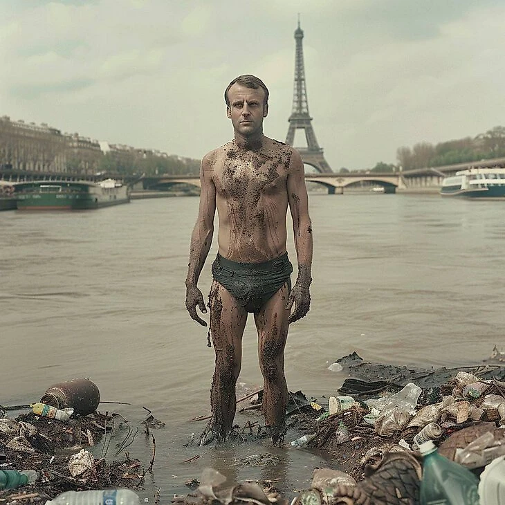 See Paris - and die! - Politics, Seine, Paris, Triathlon, Sport, Dirt, Emmanuel Macron