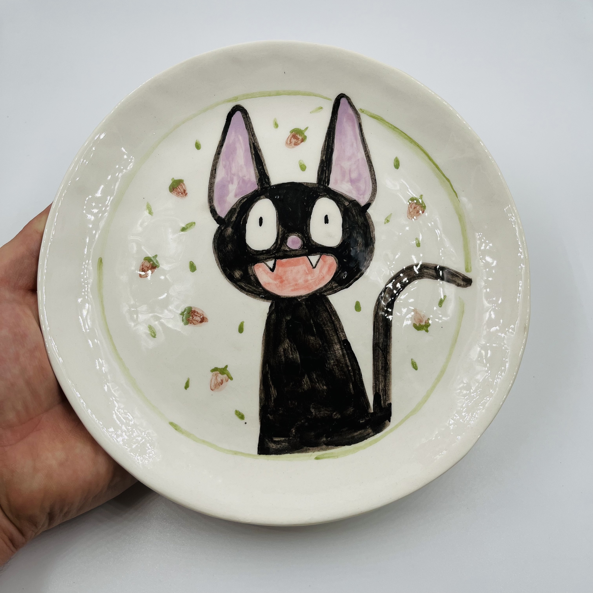 My - My, Ceramics, Plate, Handmade, Kiki's delivery service, Longpost, Needlework without process