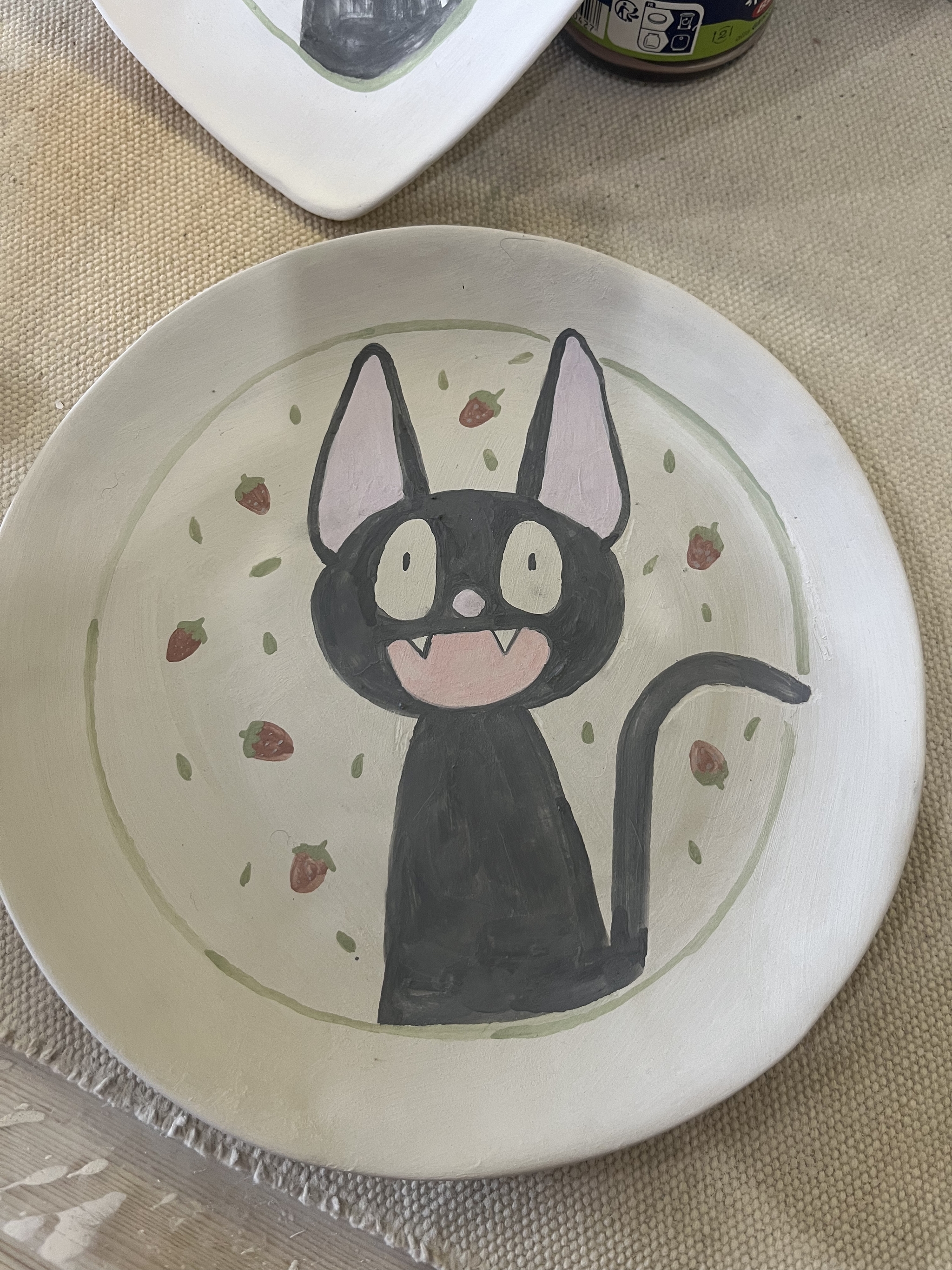 My - My, Ceramics, Plate, Handmade, Kiki's delivery service, Longpost, Needlework without process